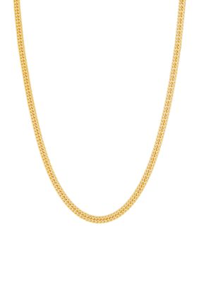 Belk & Co Cuban Chain Necklace in Sterling Silver, 20 in