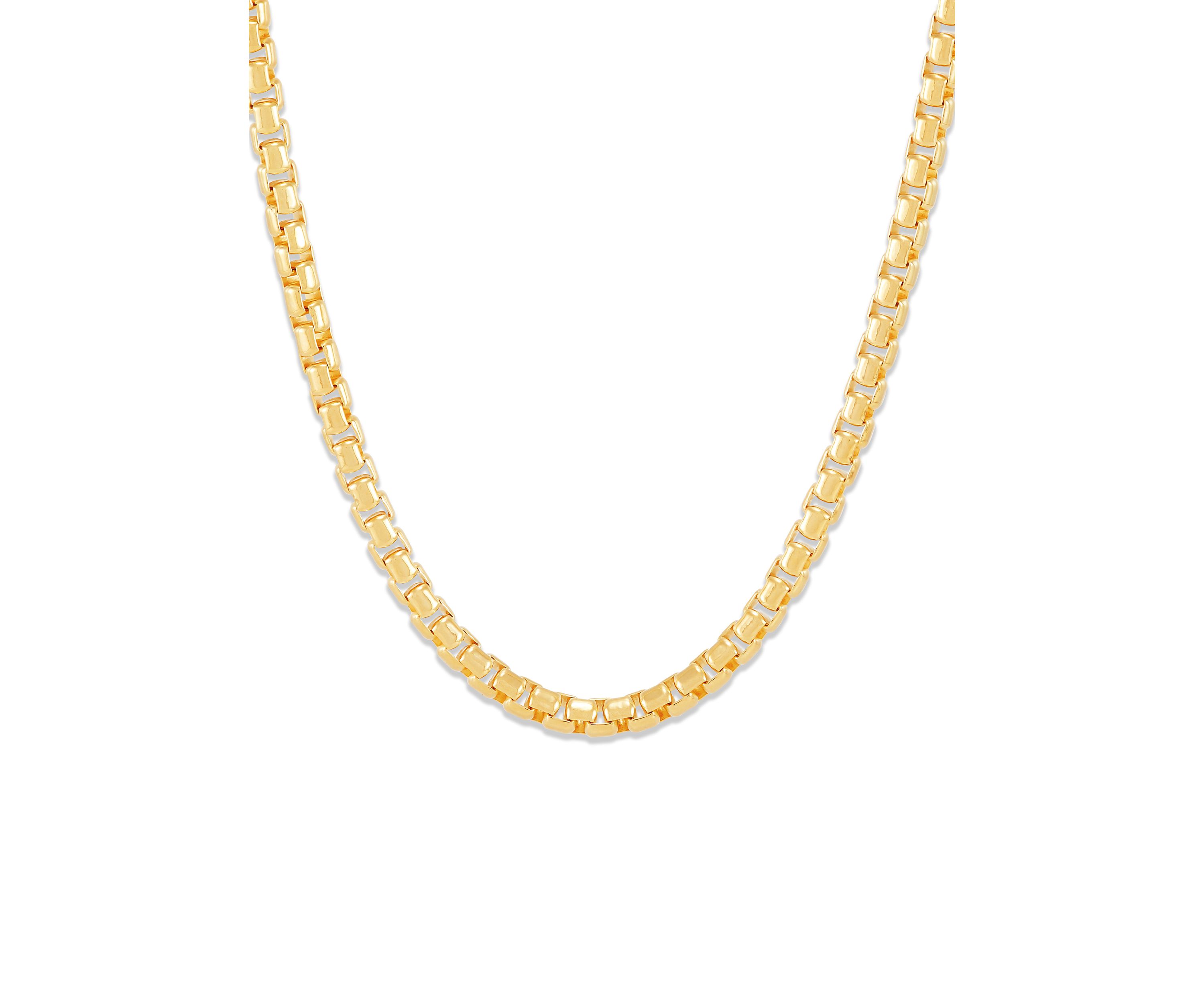 Half Round Wire Box Chain in Sterling Silver