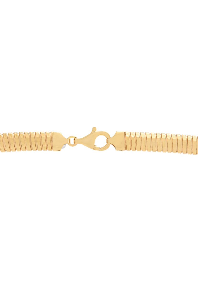 Heavy Hollow Tubogas Chain in Sterling Silver