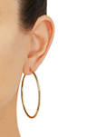 2x50MM Round Tube Hoop Earrings in Sterling Silver