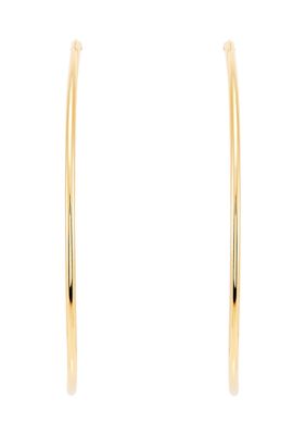 Belk & Co 2x25MM Endless Round Tube Hoop Earrings in Sterling Silver