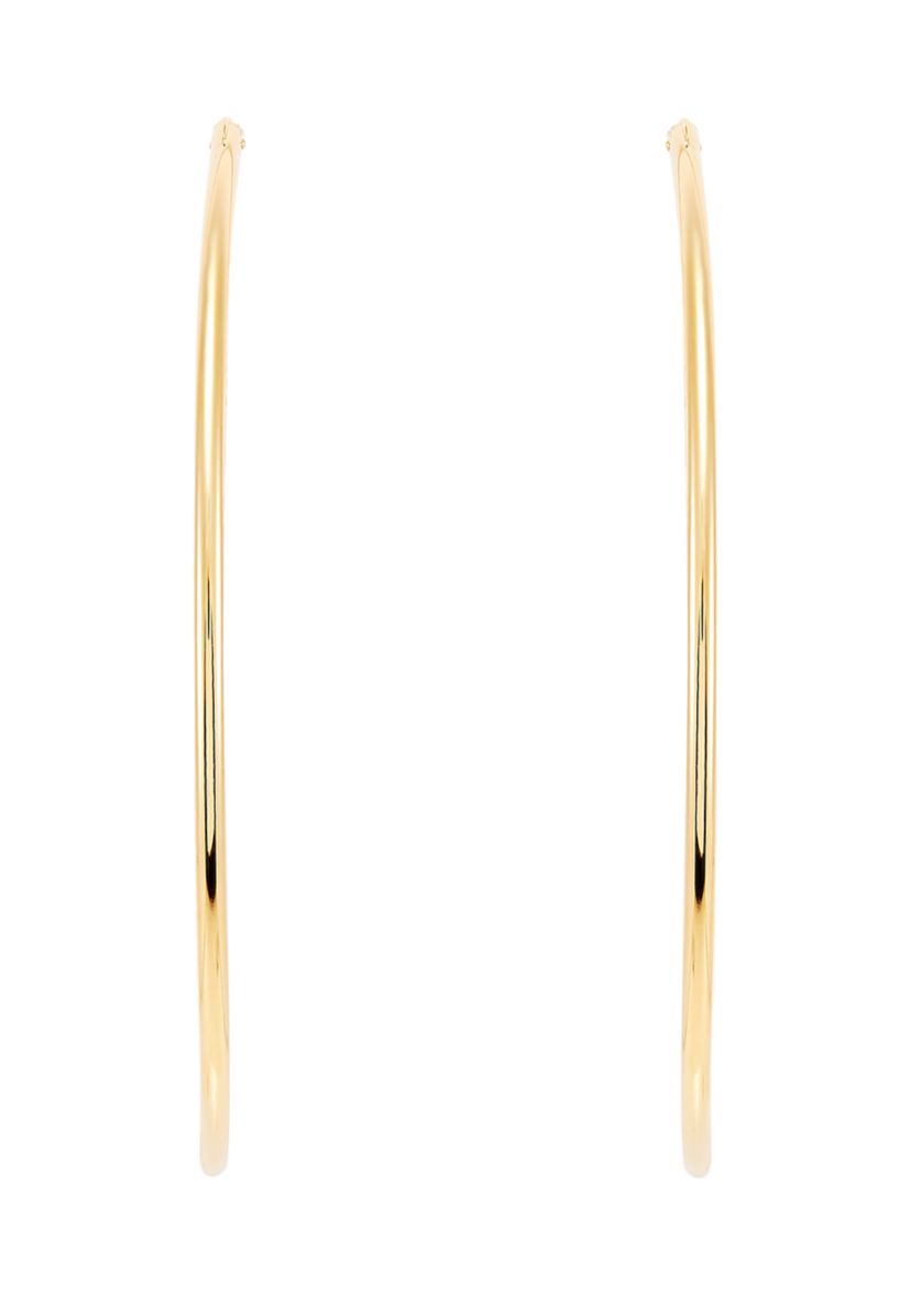 2x25MM Endless Round Tube Hoop Earrings in Sterling Silver