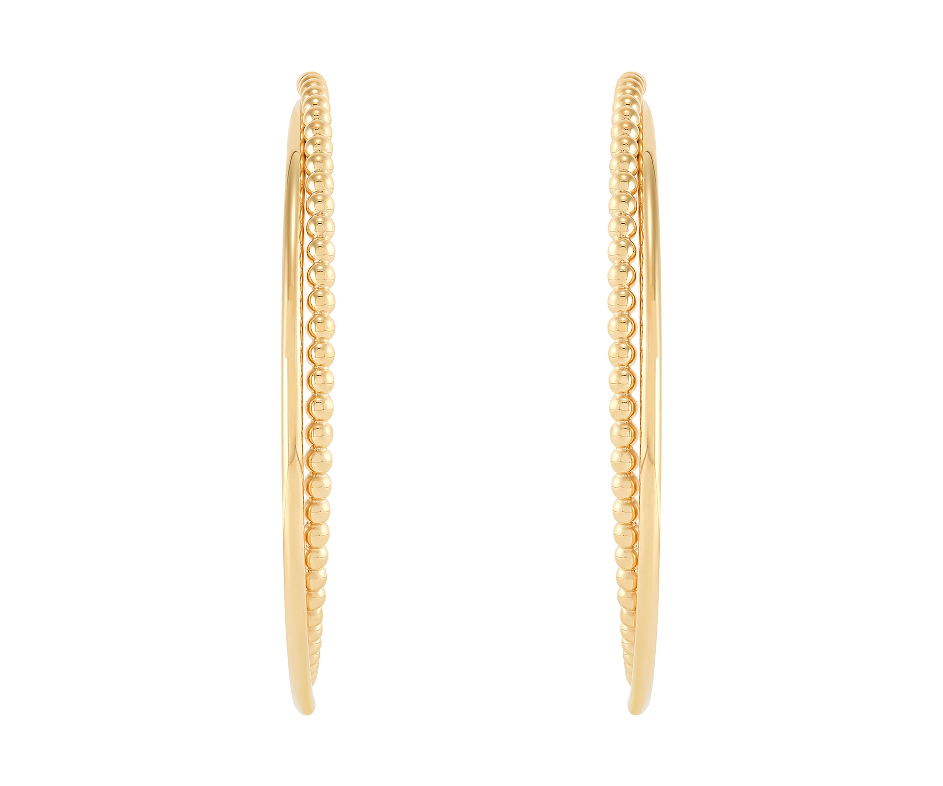 Double J Hoop Earrings in Sterling Silver