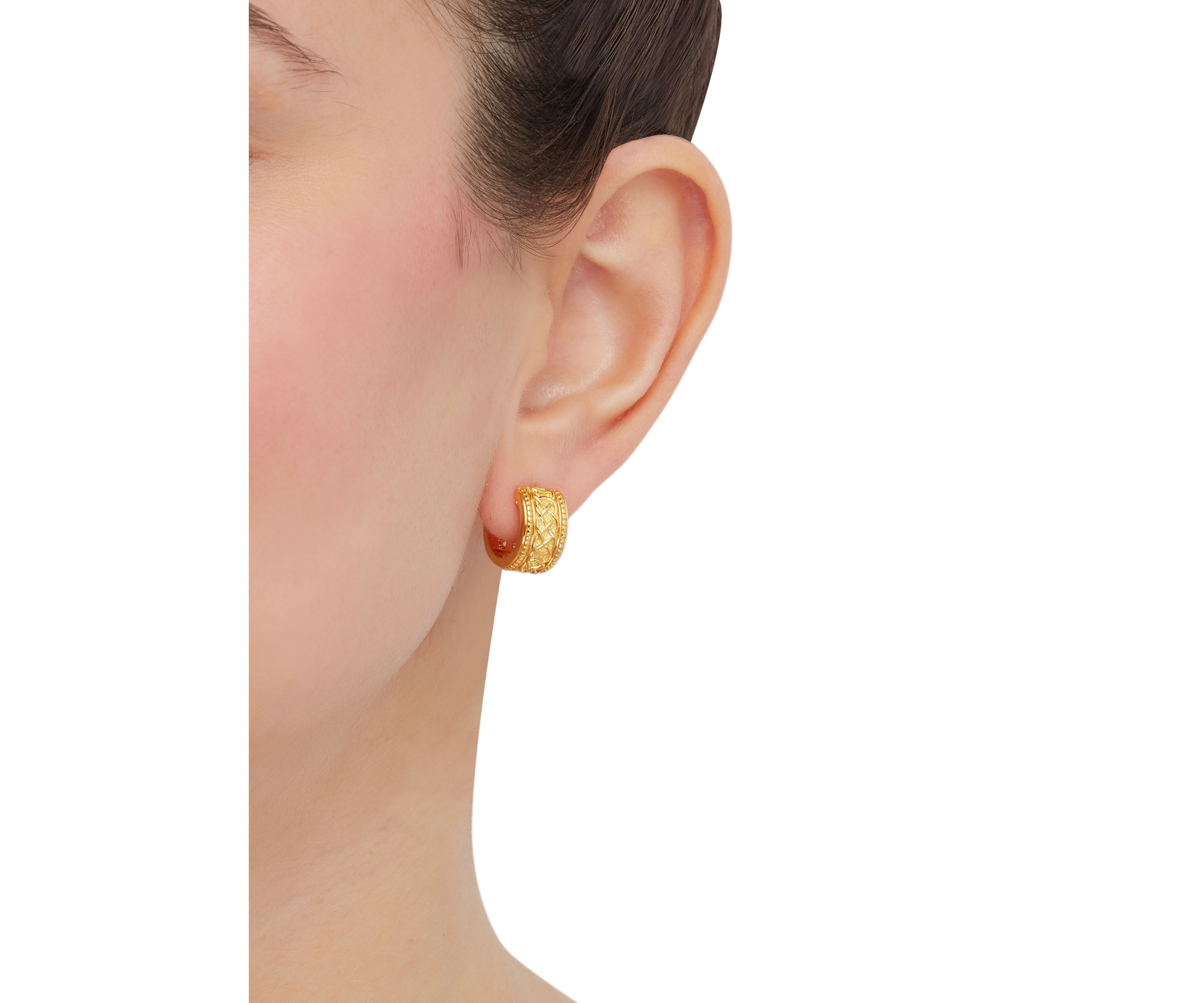 Huggie Hoop Earrings in Sterling Silver