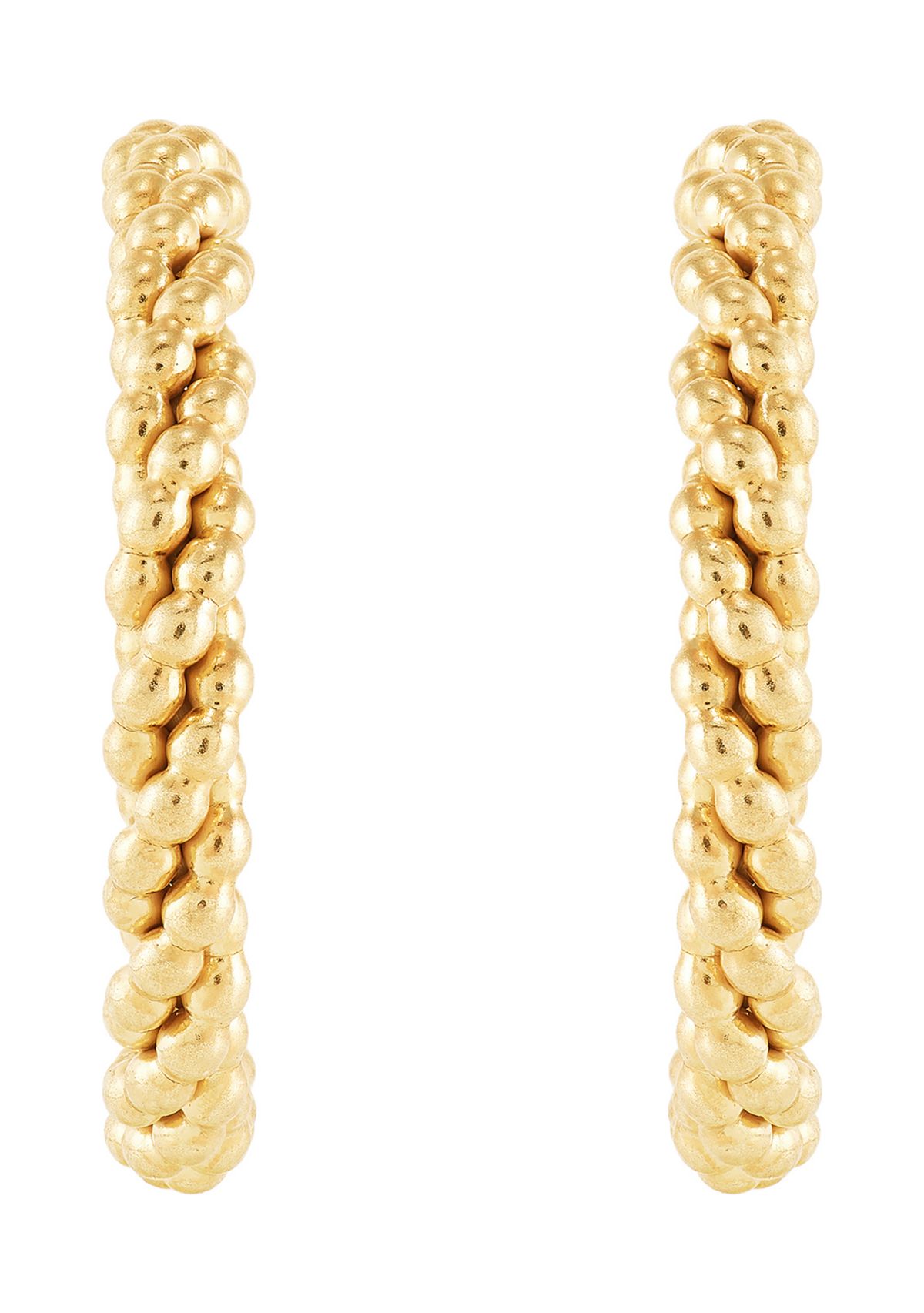 Twisrted J Hoop in Sterling Silver