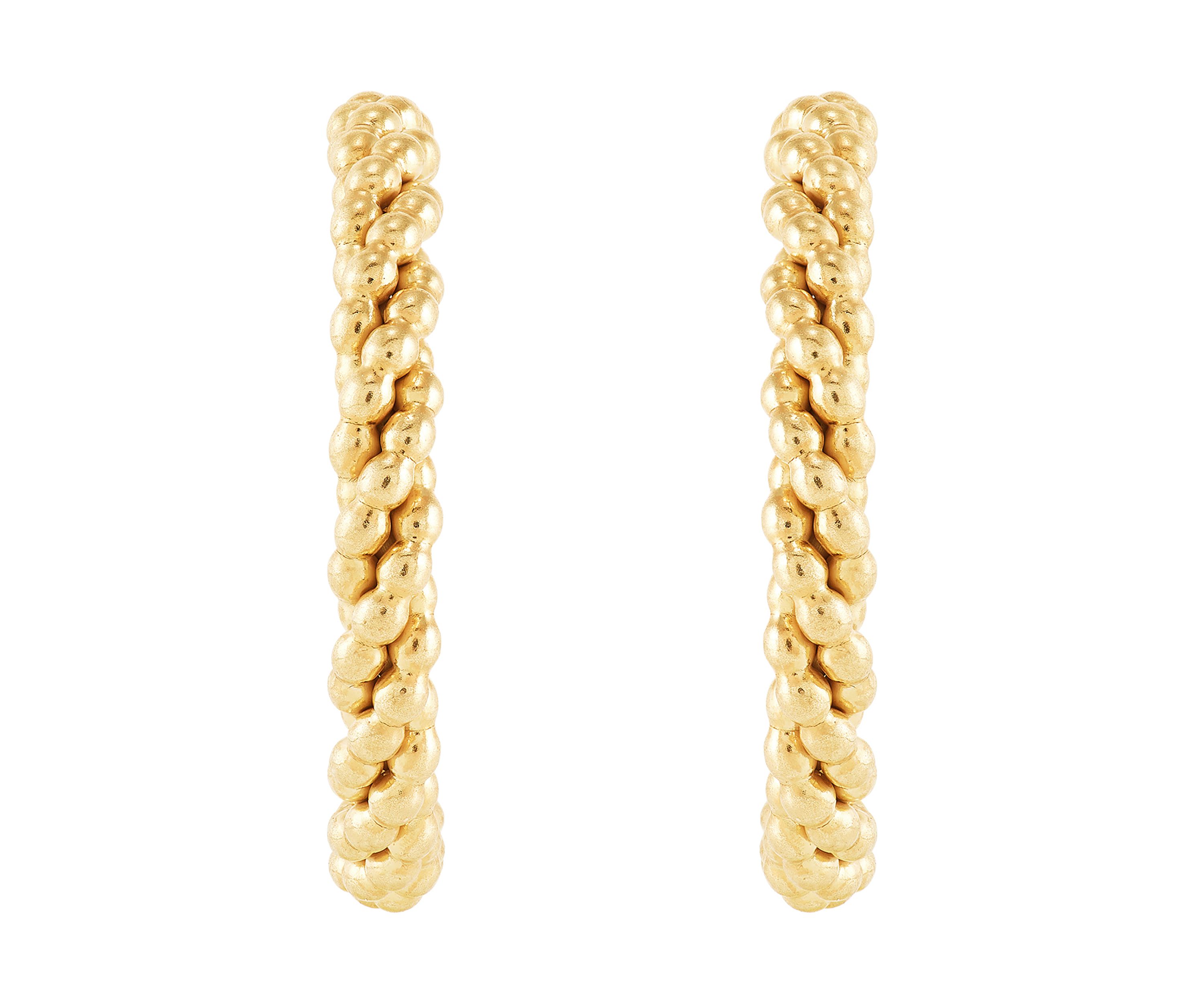 Twisrted J Hoop in Sterling Silver