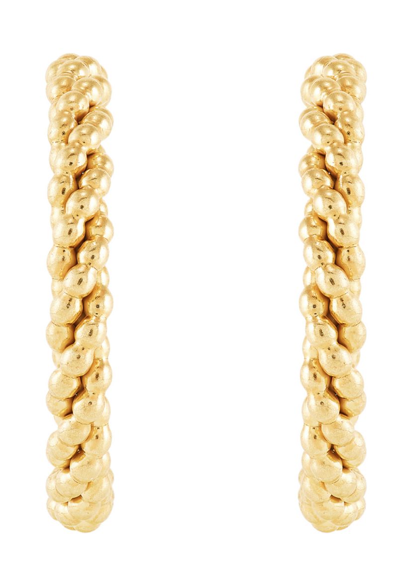 Twisrted J Hoop in Sterling Silver