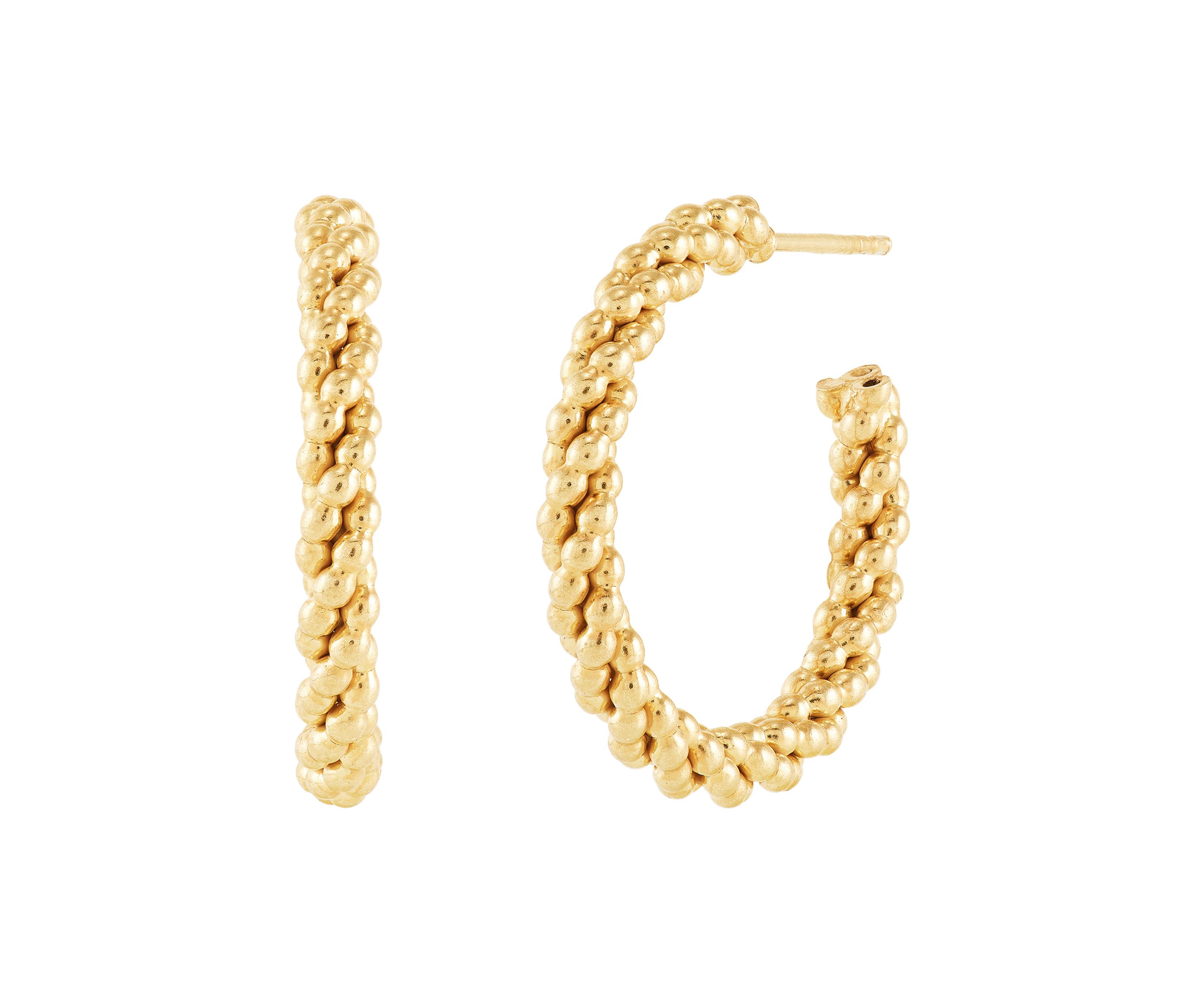 Twisrted J Hoop in Sterling Silver