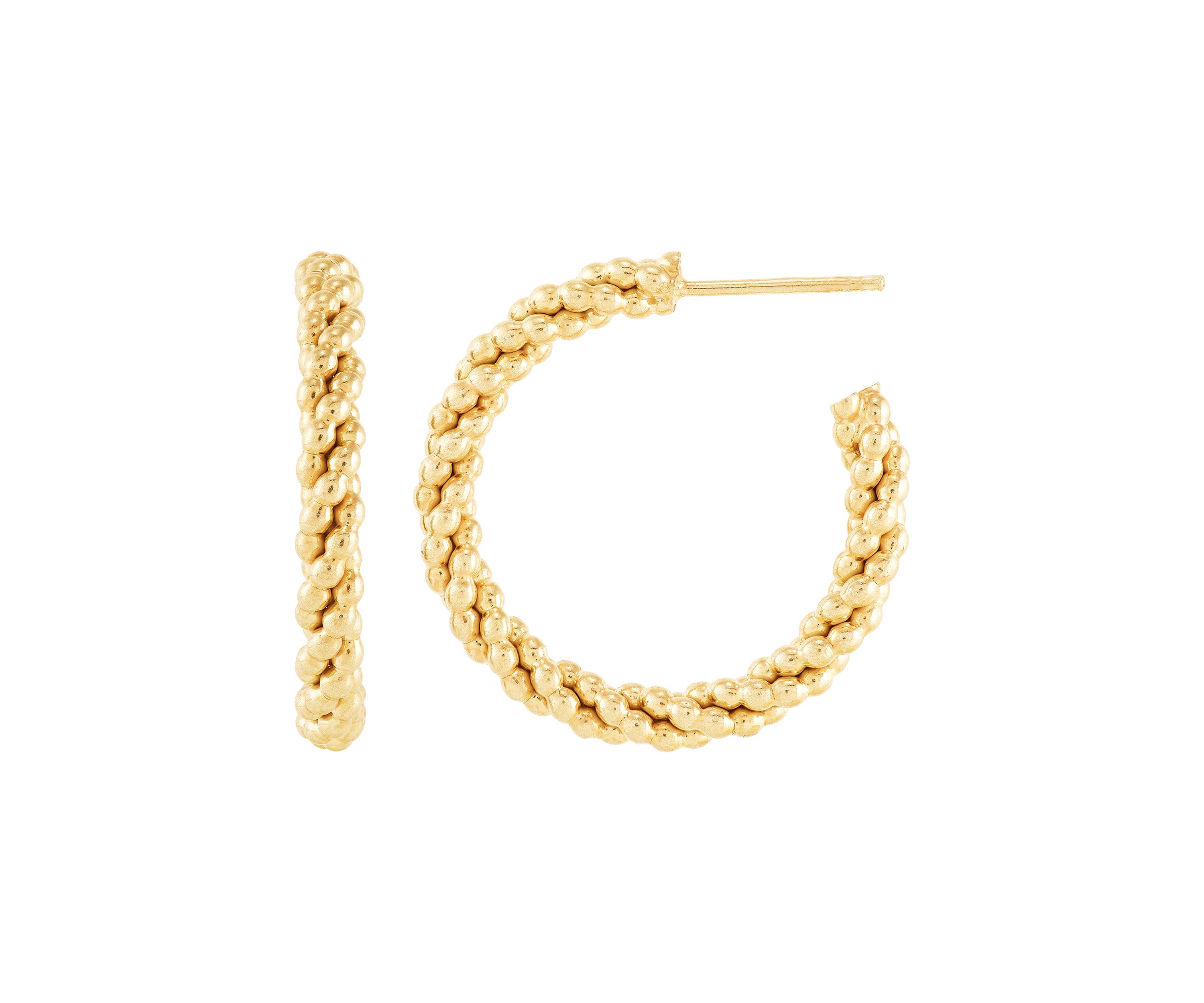 Twisrted J Hoop in Sterling Silver