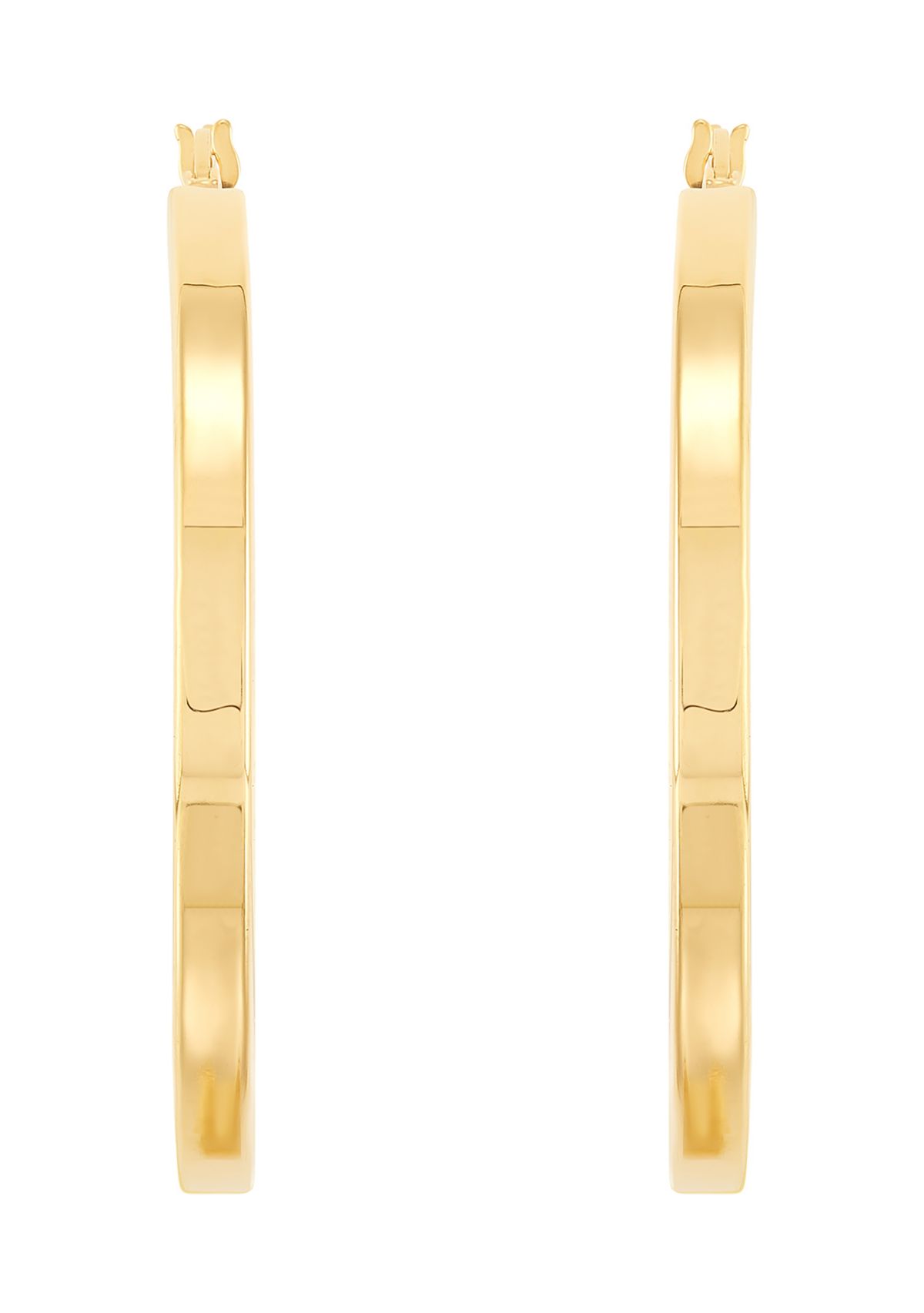 Tube Hoop Earrings in Gold Over Sterling Silver