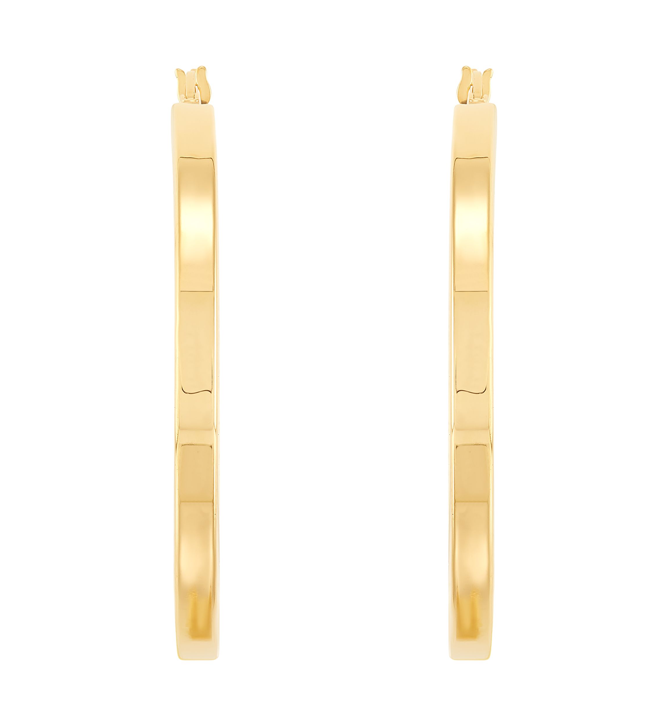 Tube Hoop Earrings in Gold Over Sterling Silver