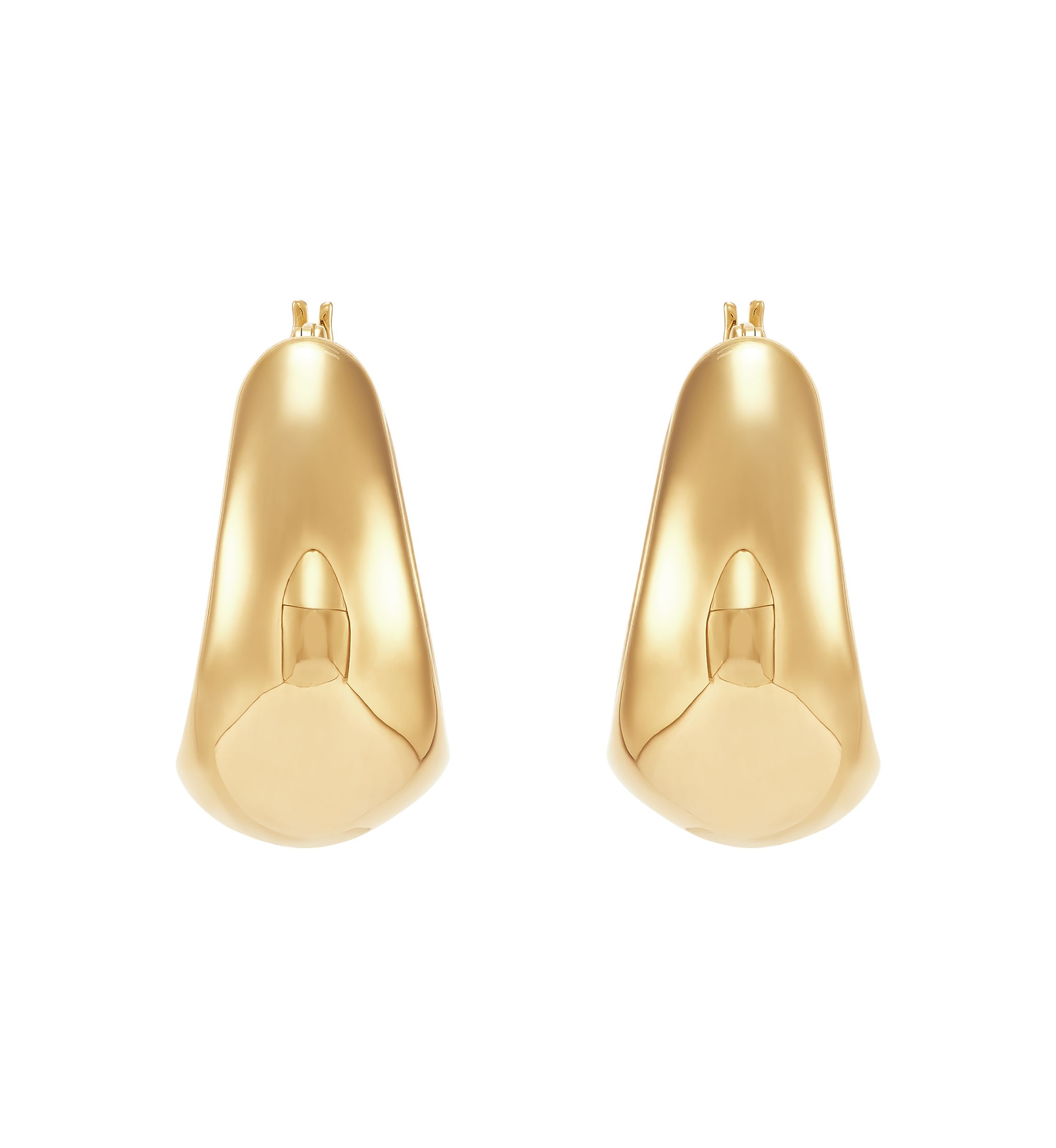 Round Hoop Earrings in Gold Over Sterling Silver