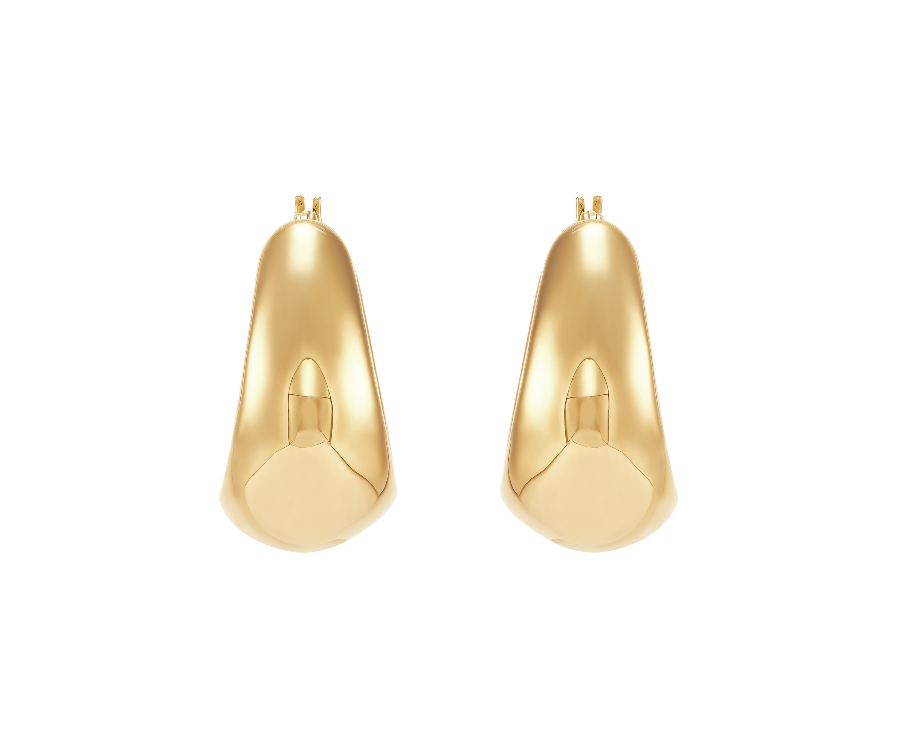 Round Hoop Earrings in Gold Over Sterling Silver