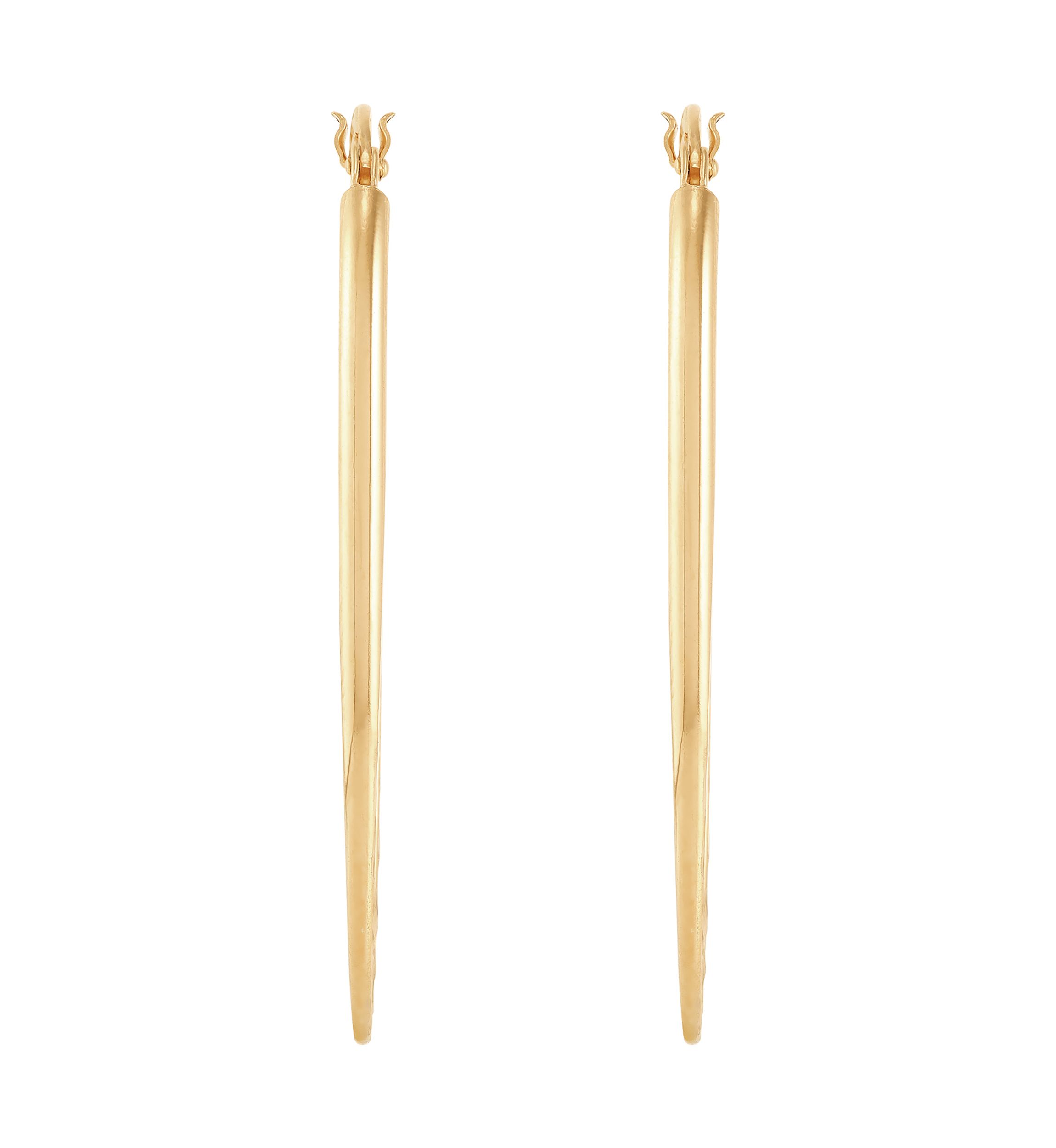 Oval Tube Hoop Earrings in Sterling Silver