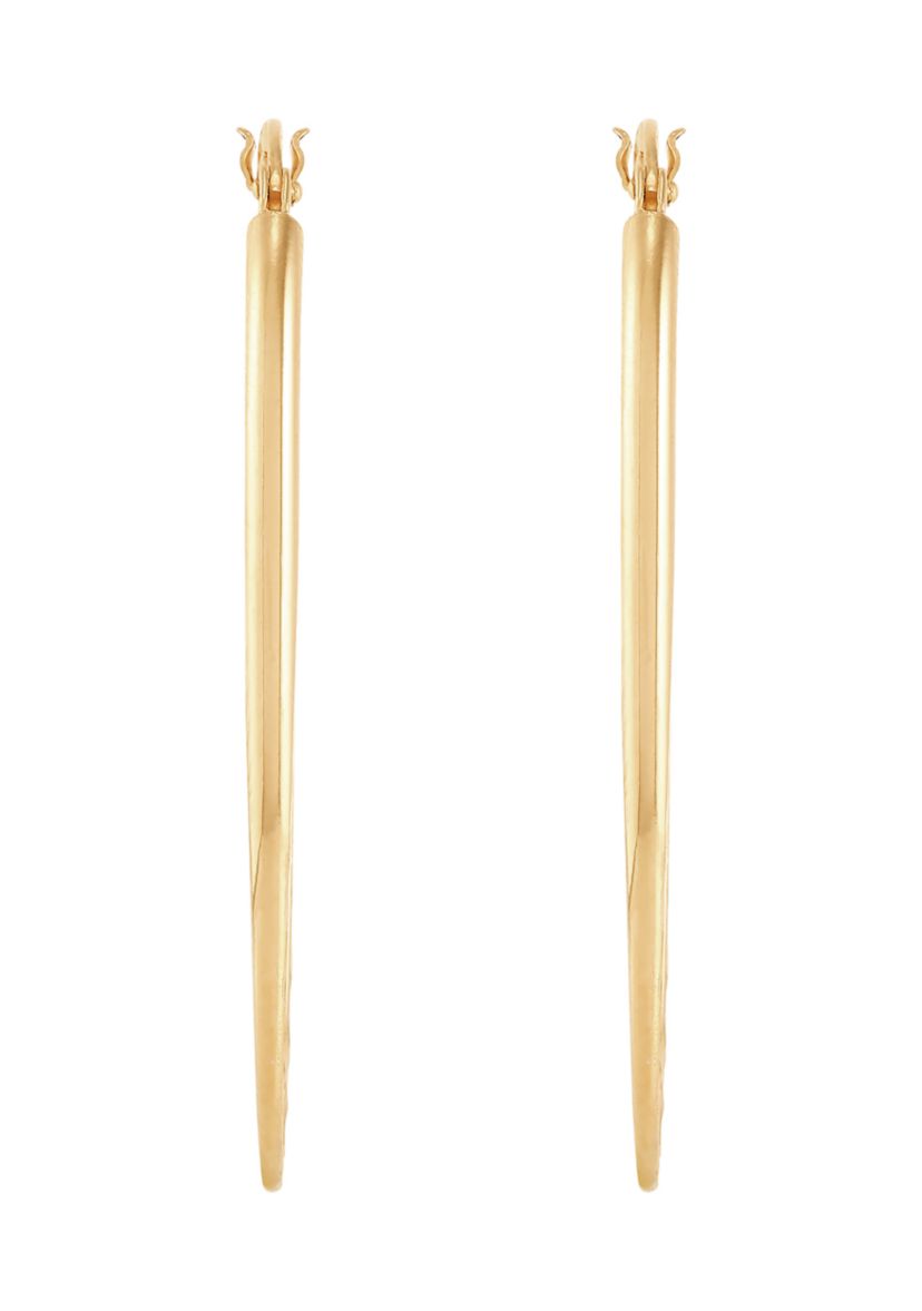 Oval Tube Hoop Earrings in Sterling Silver