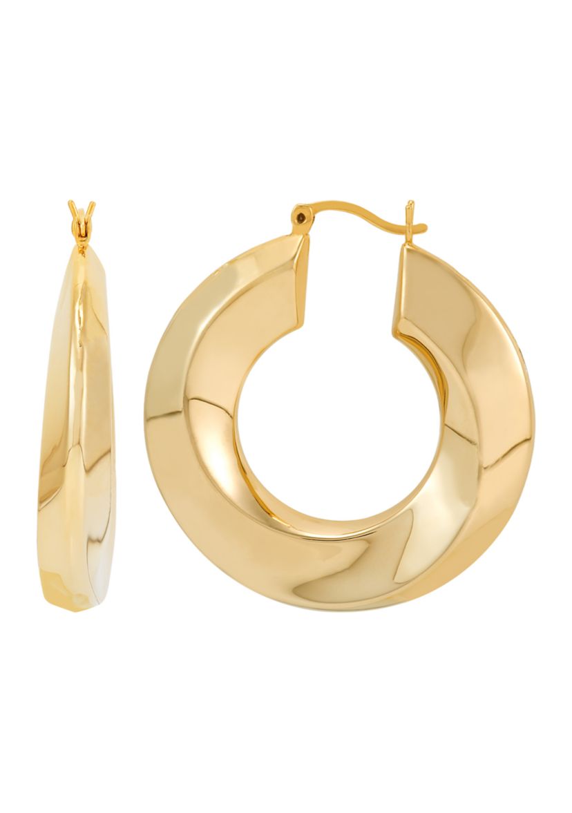 Circle Round Hoop Earrings 