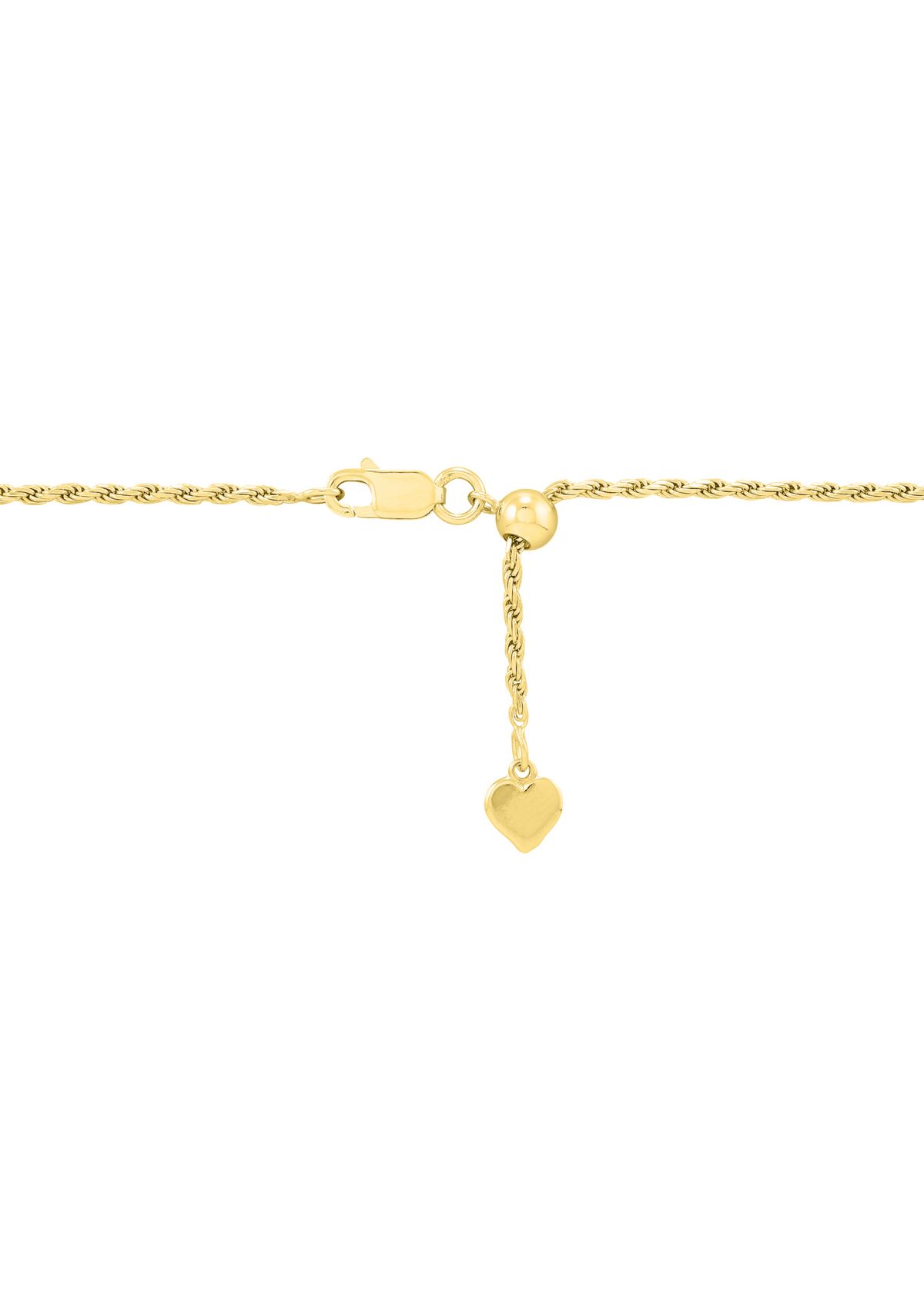 1.7 Millimeter Solid Rope Chain Necklace in Gold Over Sterling Silver