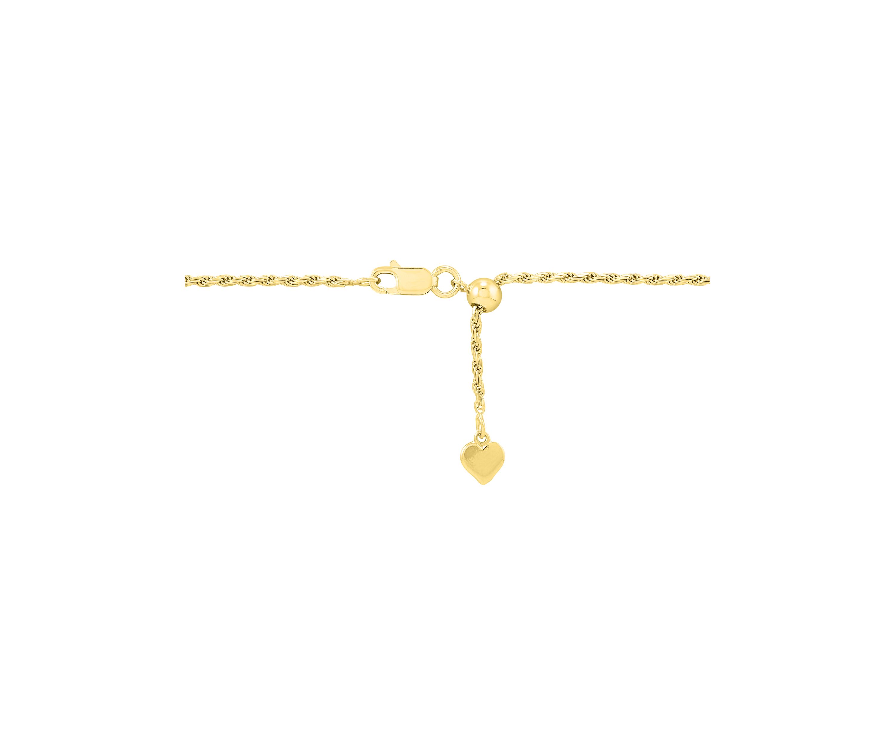 1.7 Millimeter Solid Rope Chain Necklace in Gold Over Sterling Silver