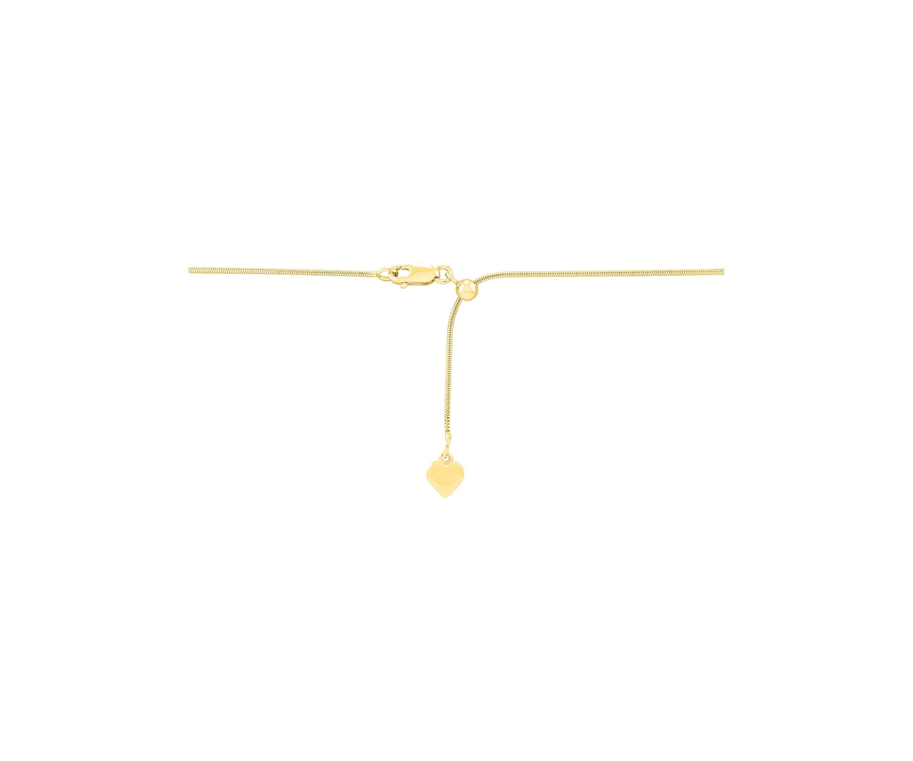 1 Millimeter Round Snake Chain Necklace in Gold Over Sterling Silver