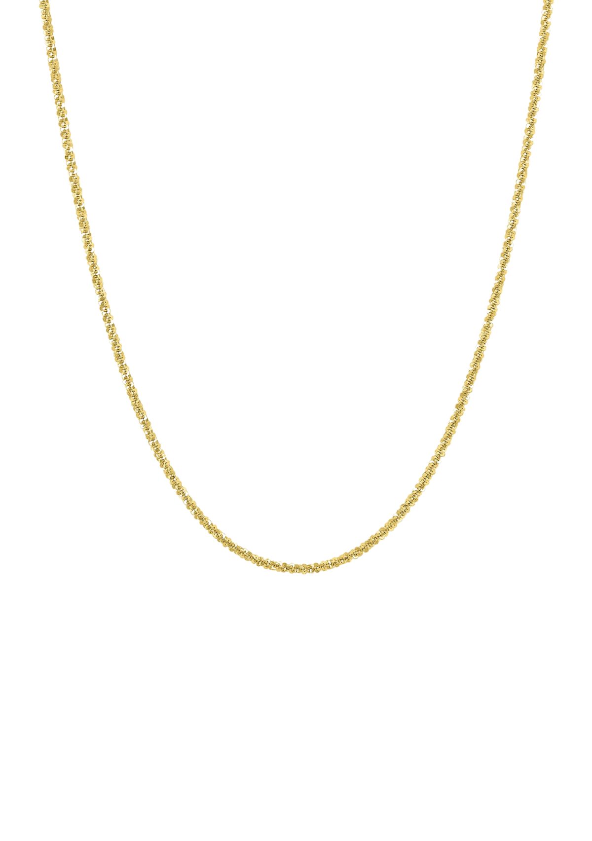 Serpentine Chain Necklace in Gold Over Sterling Silver