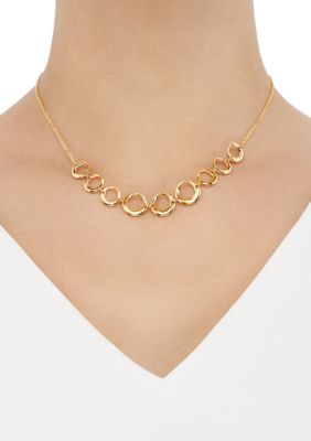Belk Co Gold Plated Over Silver Circle Necklace Belk