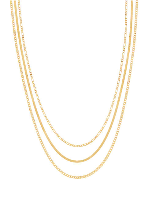 Belk & Co. 3 Layered Necklace in Sterling
