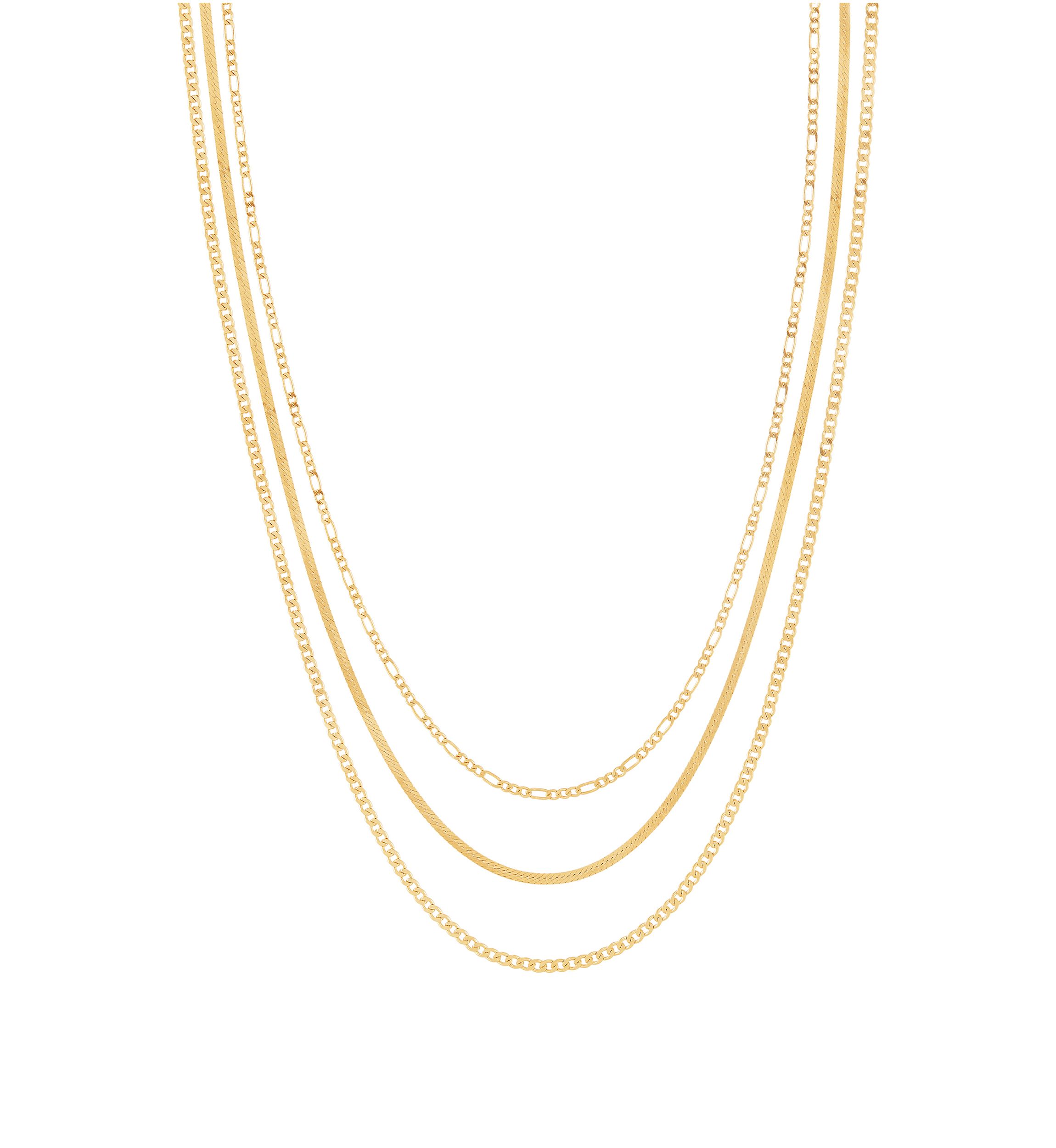3 Layered Necklace in Sterling Silver