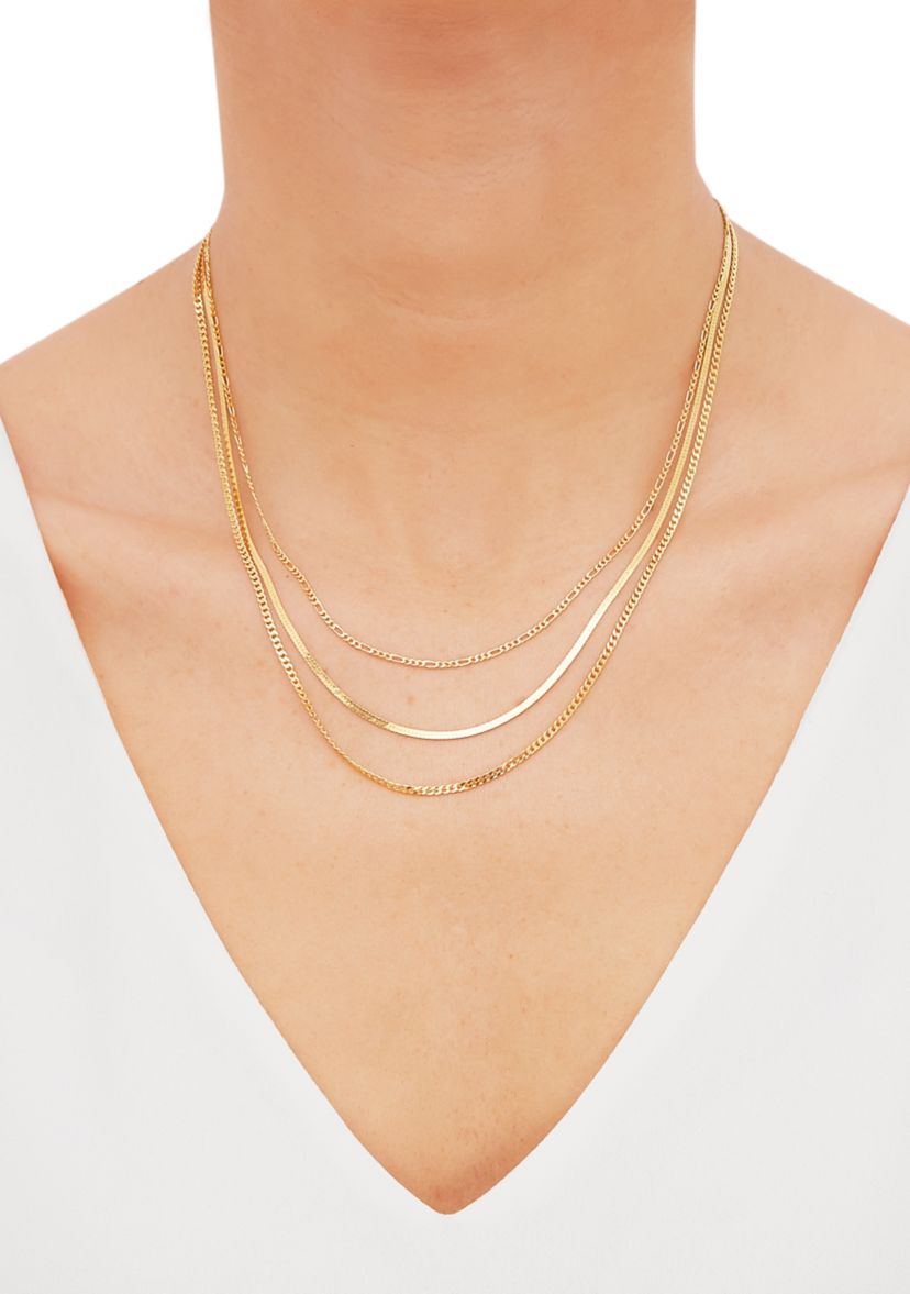 3 Layered Necklace in Sterling Silver