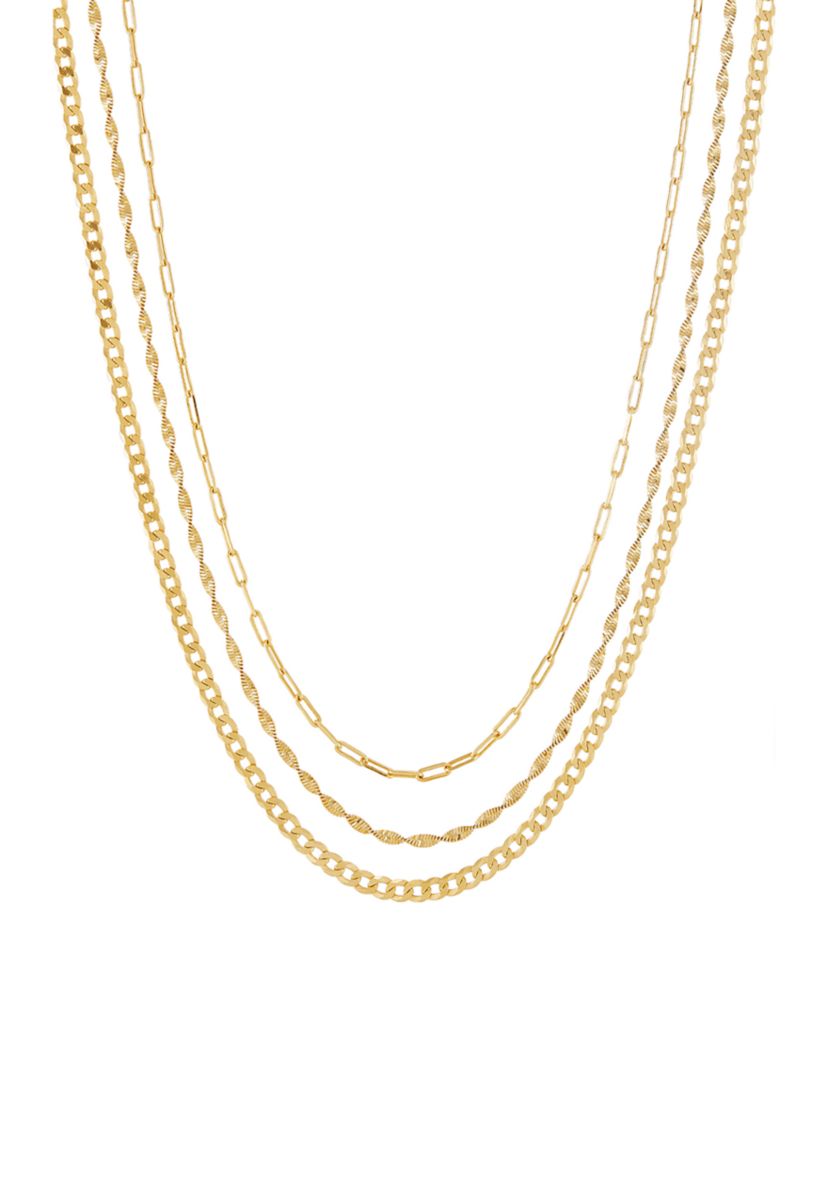 Triple Layered Necklace in Sterling Silver