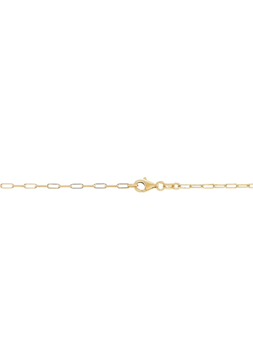 Heart Shape Padlock Necklace in Gold Over Silver