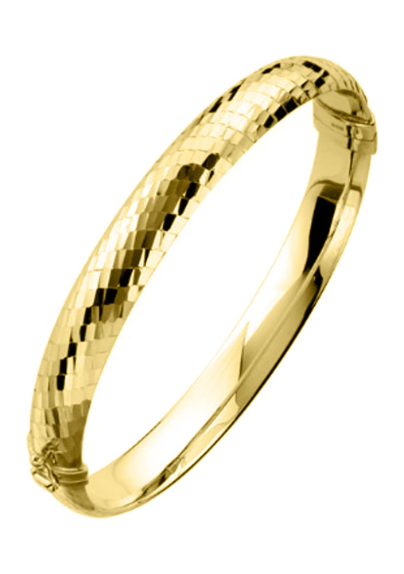 10 Millimeter Tube Hinge Bangle Bracelet in Sterling Silver