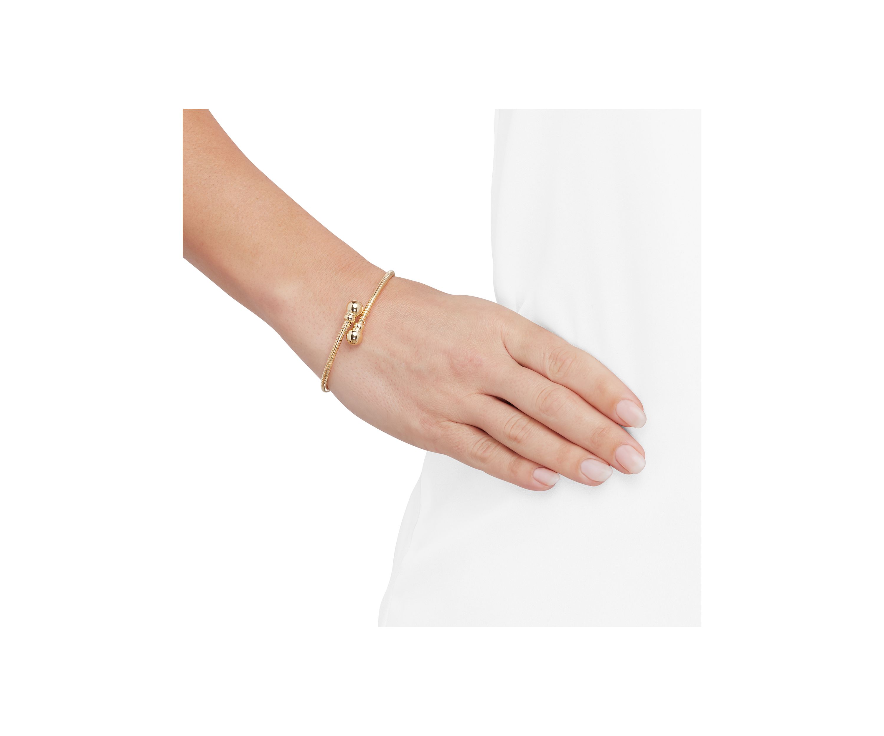 Bypass Tubogas Bangle in Sterling Silver