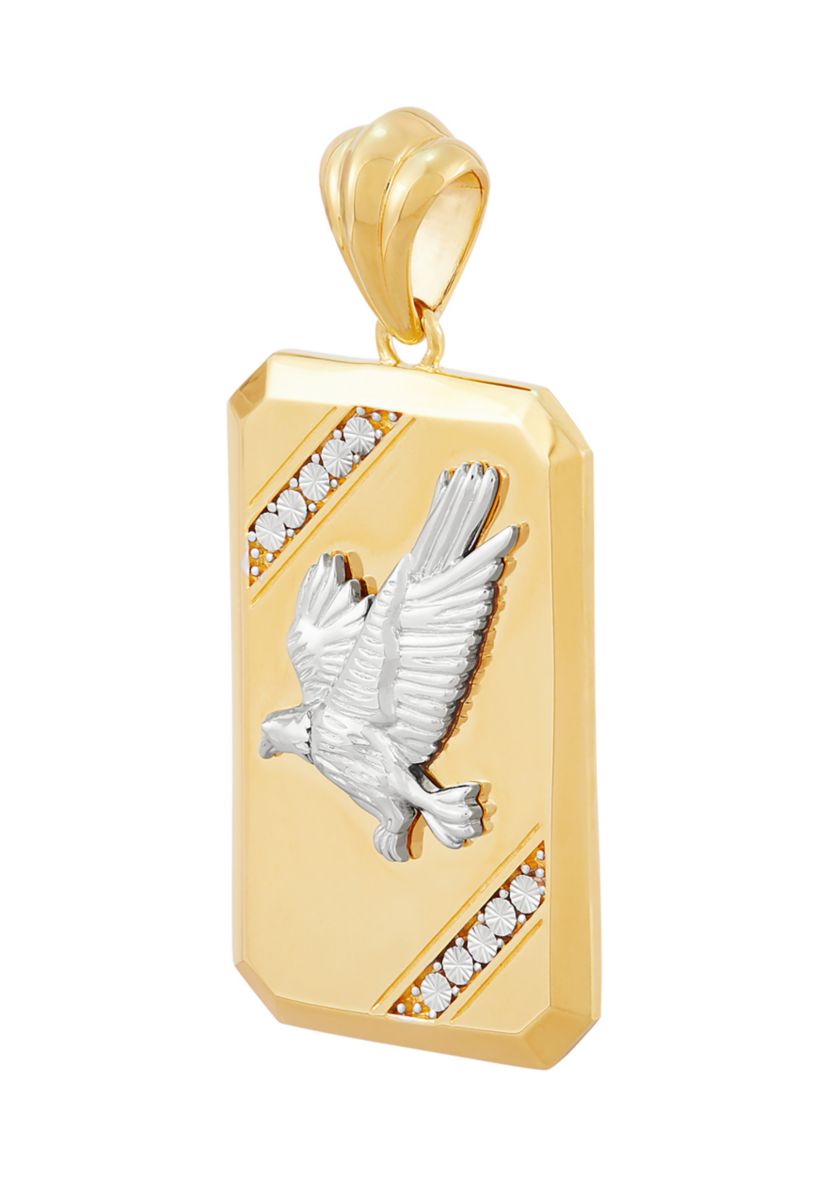 Dog Tag Pendant with Miracle Plates in Sterling Silver
