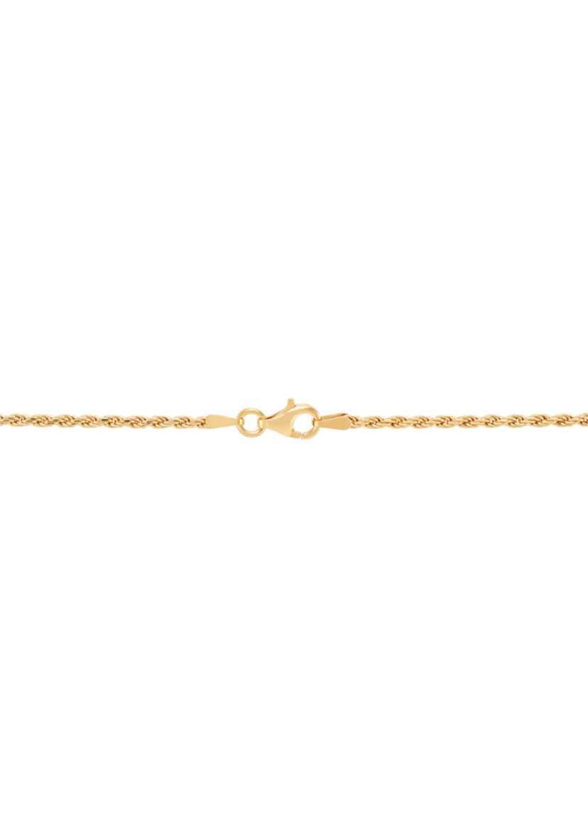 Anchor Pendant with 22" Rope Chain in Gold Over Sterling Silver