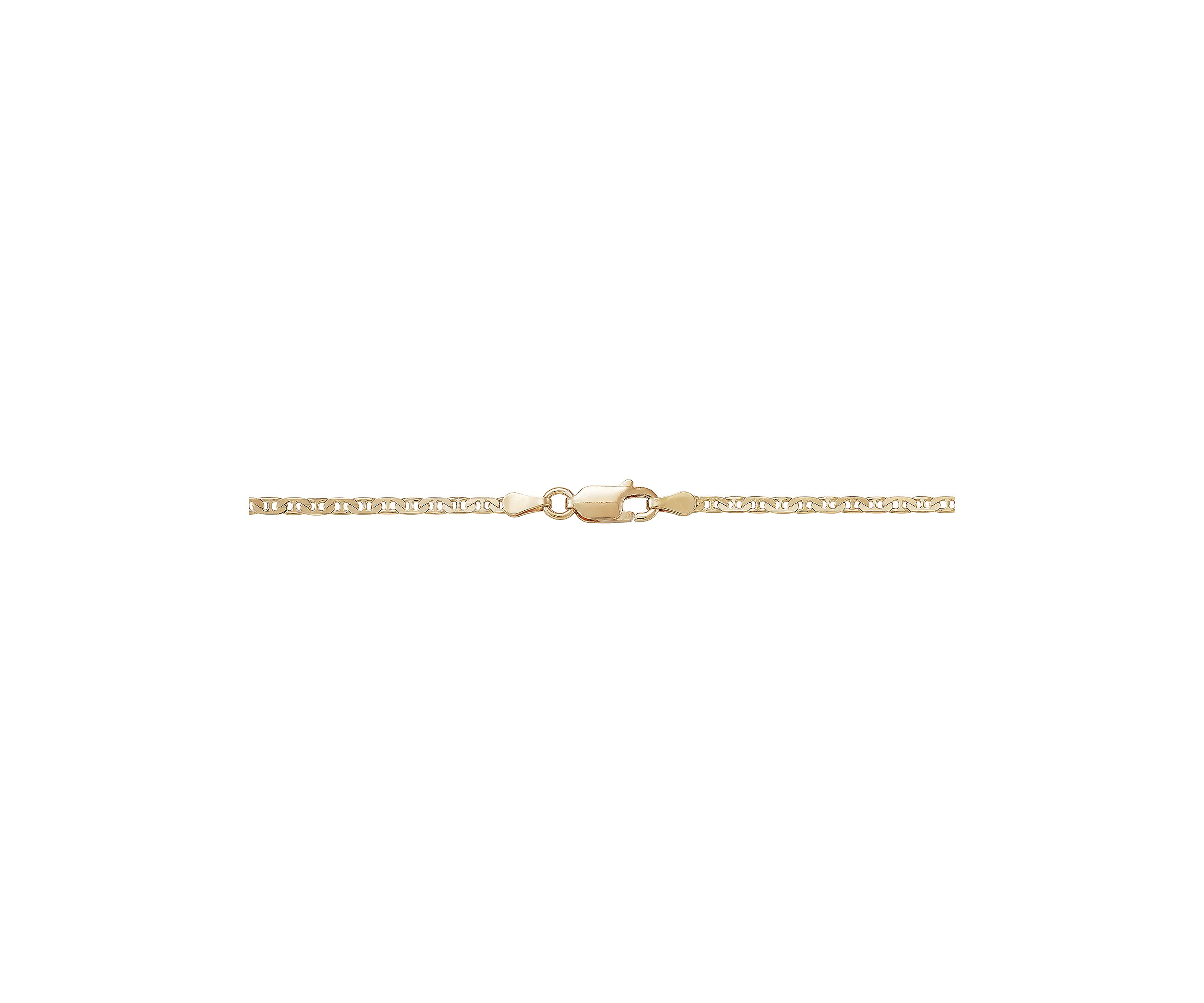 Cross Dog Tag Pendant Necklace with 22" Mariner Chain in Gold Over Sterling Silver