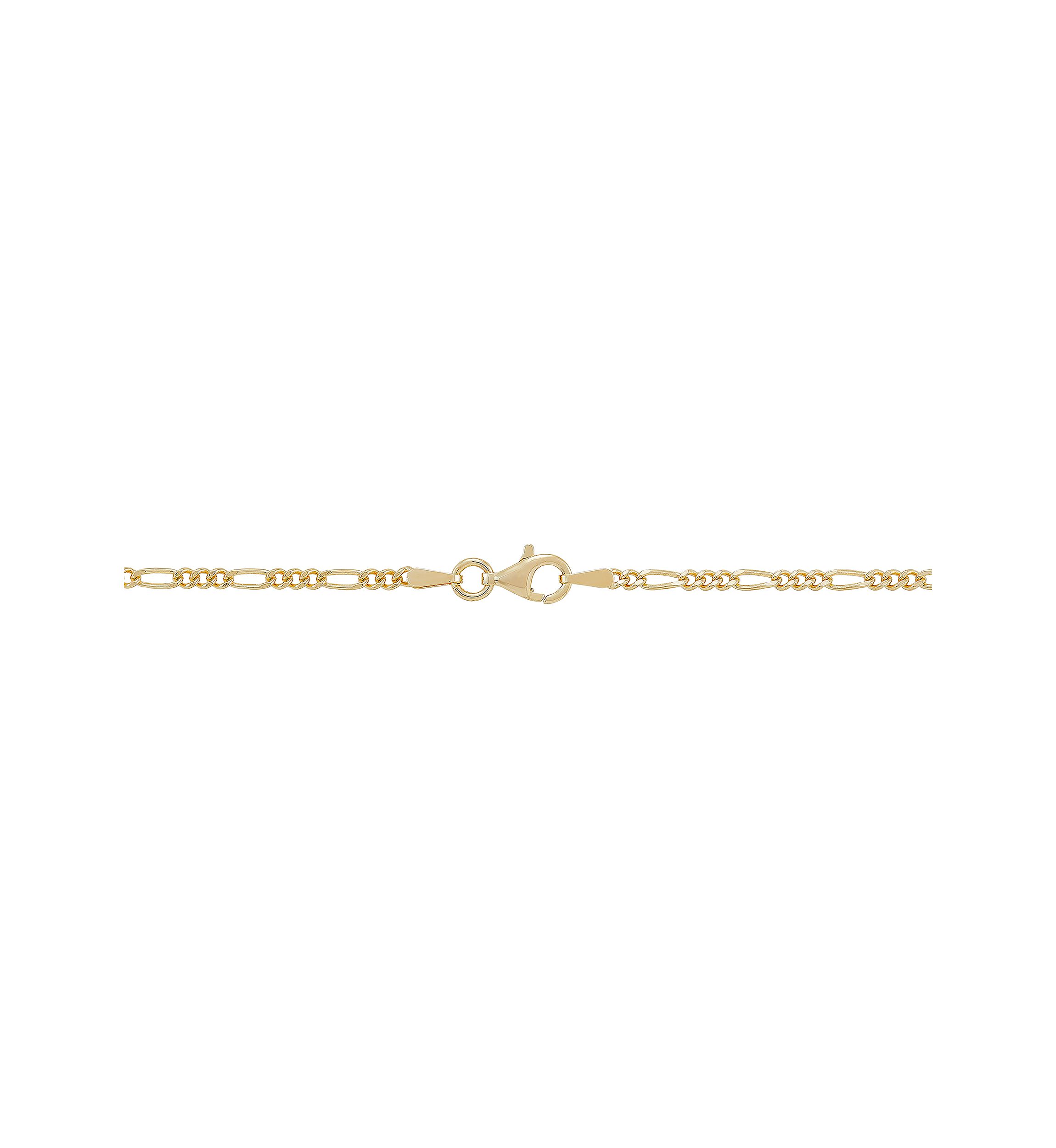 Oval Praying Hand Cross Pendent Necklace in 22" Figaro Chain in Gold Over Sterling Silver