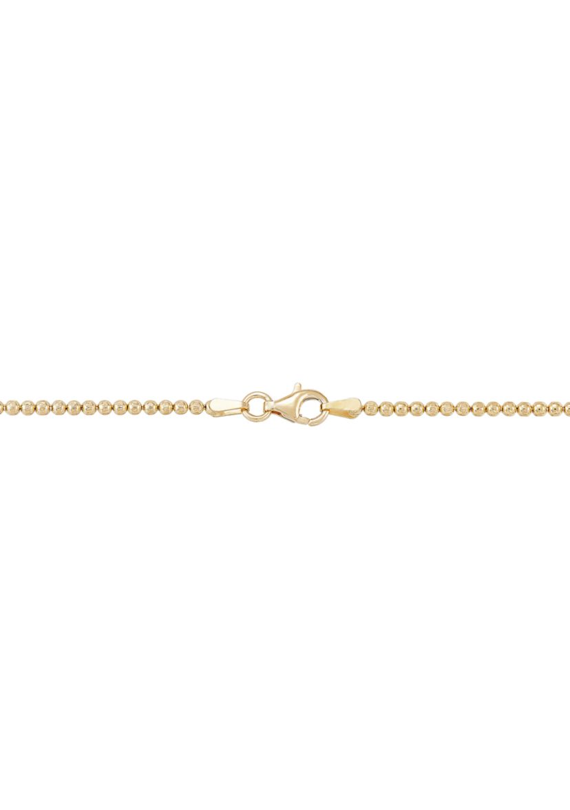Eagle Pendant Necklace on 22" Bead Chain in Gold Over Sterling Silver