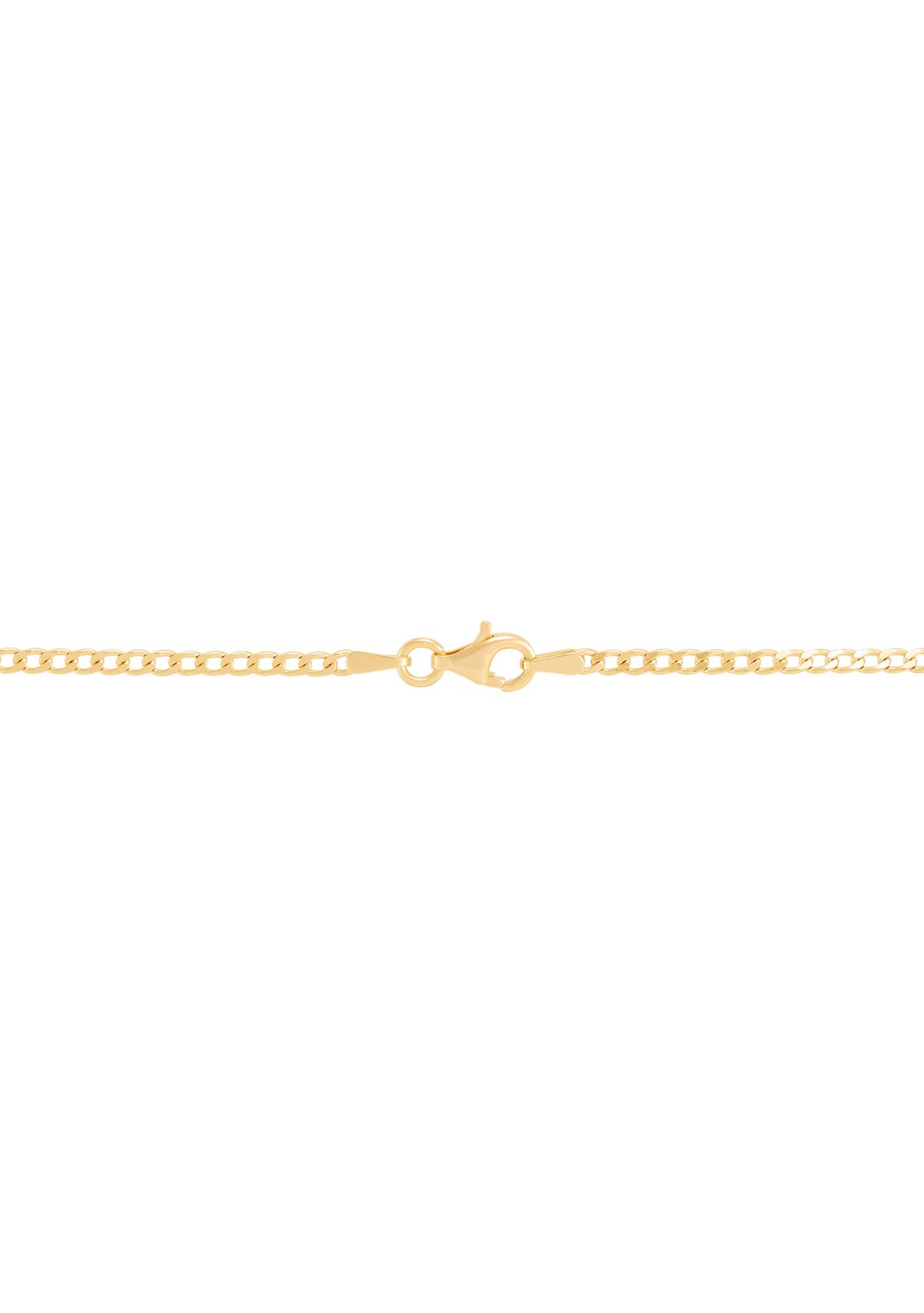 Sord Fish Pendant with 22" Curb Chain in Gold Over Sterling Silver
