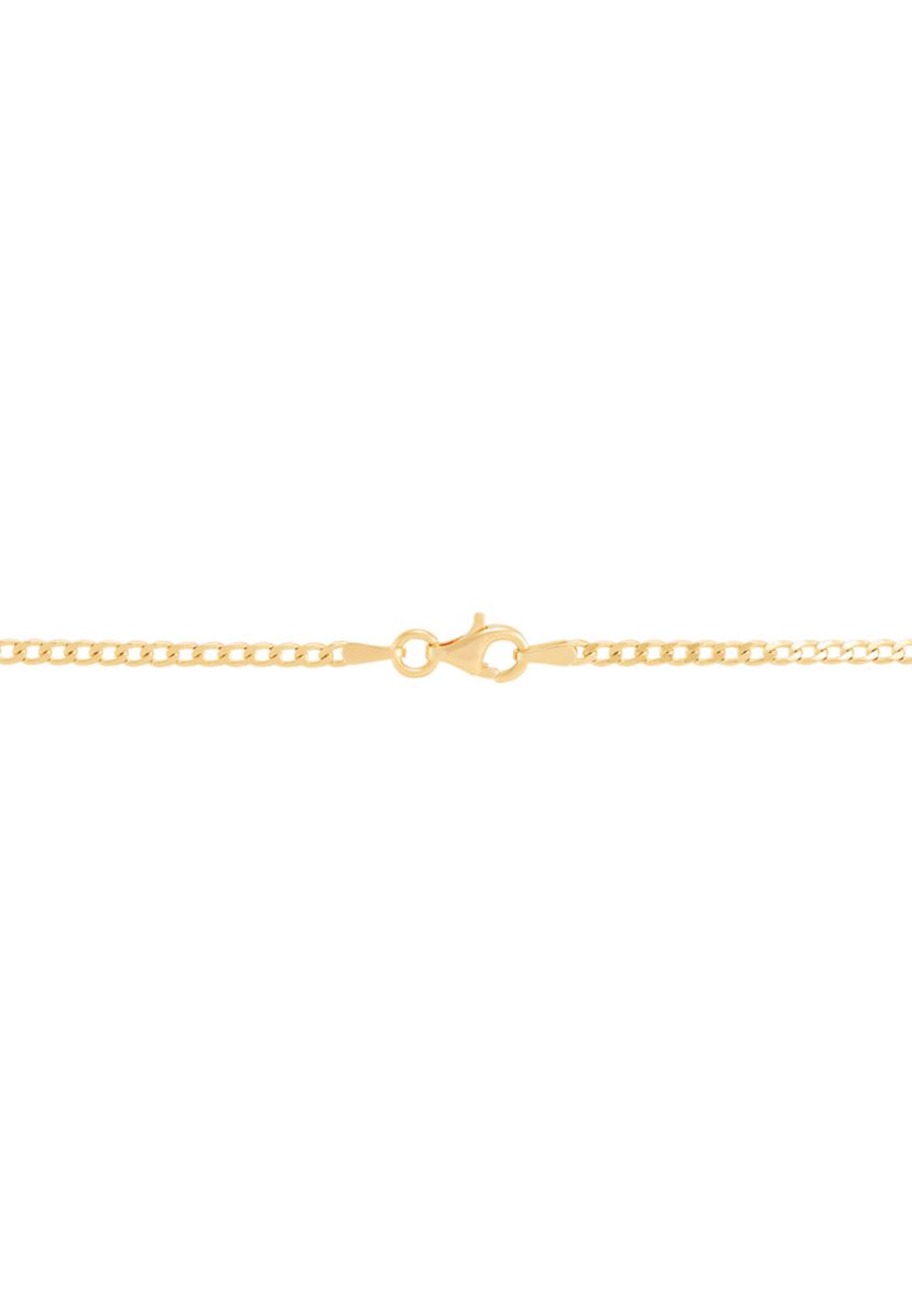 Sord Fish Pendant with 22" Curb Chain in Gold Over Sterling Silver