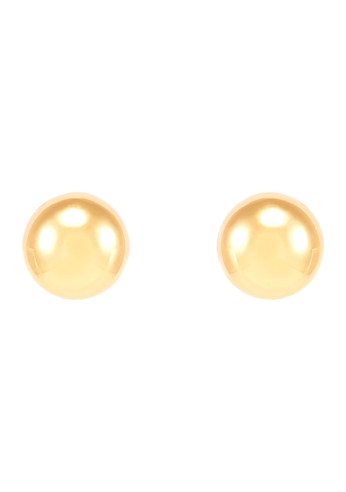 10 Millimeter Ball Necklace and 8 Millimeter Ball Studs Set in Gold Over Silver