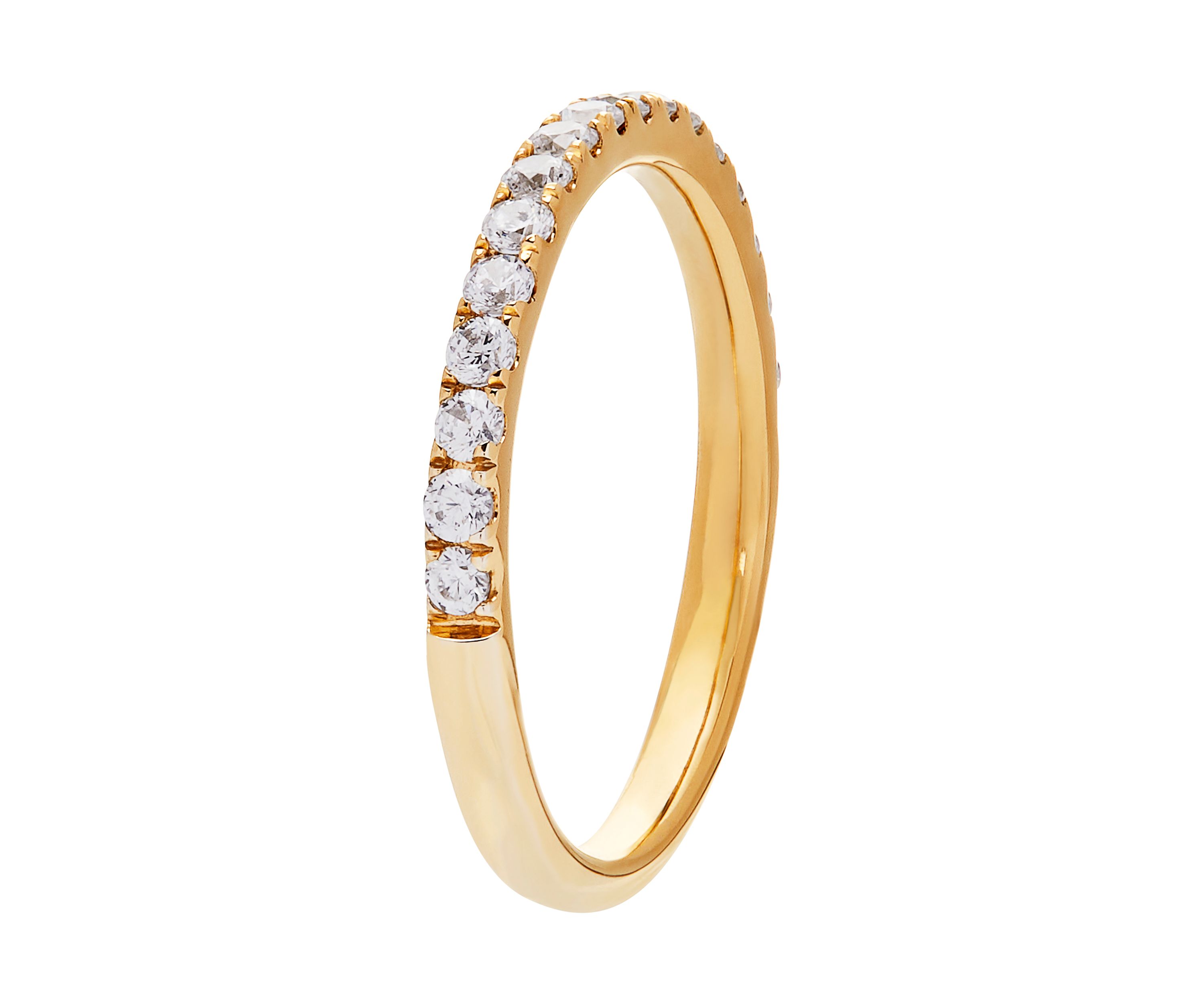 Grown With Love 3/8 ct. t.w. Lab Grown Diamond Wedding Band in 14K Yellow Gold