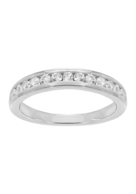 Belk & Co Grown With Love 1/2 Ct. T.w. Lab Grown Diamond Wedding Band In 14K White Gold