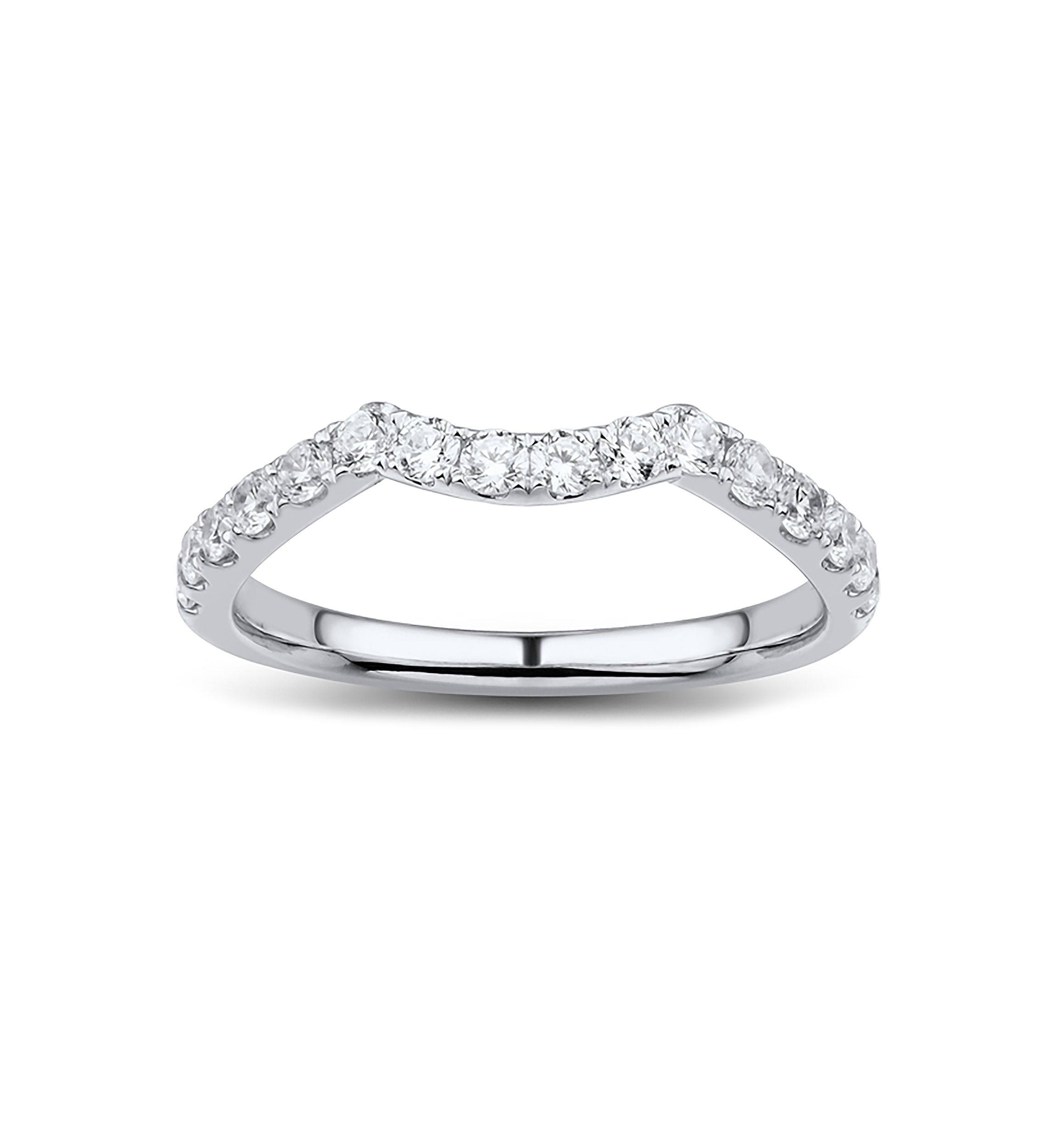 1/2 ct. t.w. Diamond Wedding Band in 10K White Gold 