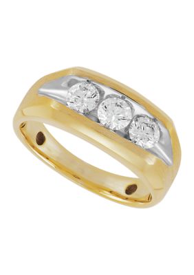 Belk & Co Men's 1 ct. t.w. Lab Grown Diamond Ring in 10K Yellow Gold
