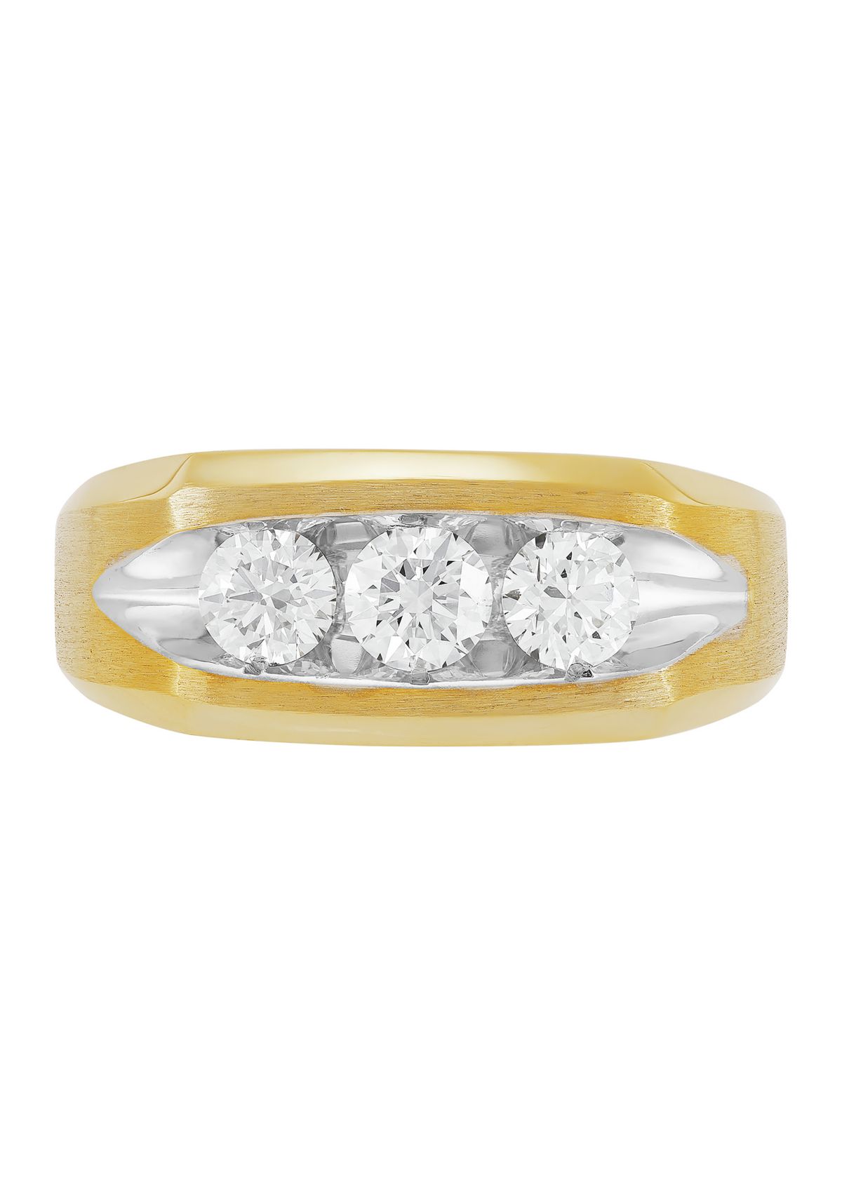 Mens 1 ct. t.w. Lab Grown Diamond Ring in 10K Yellow Gold
