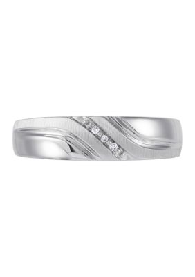 Belk & Co Men's 1/8 ct. t.w. Diamond Gents Ring in 10K White Gold