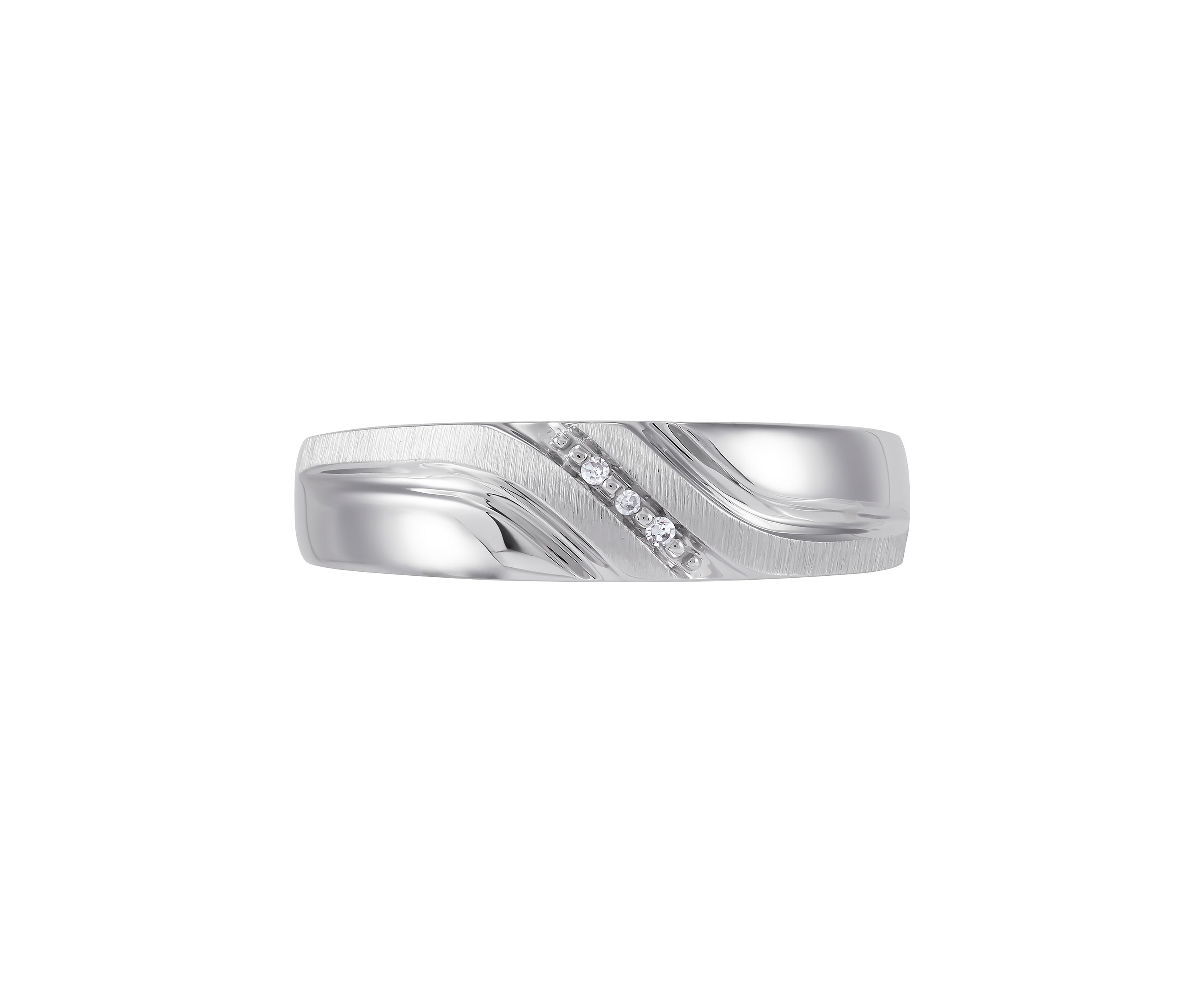 1/8 ct. t.w. Diamond Gents Ring in 10K White Gold