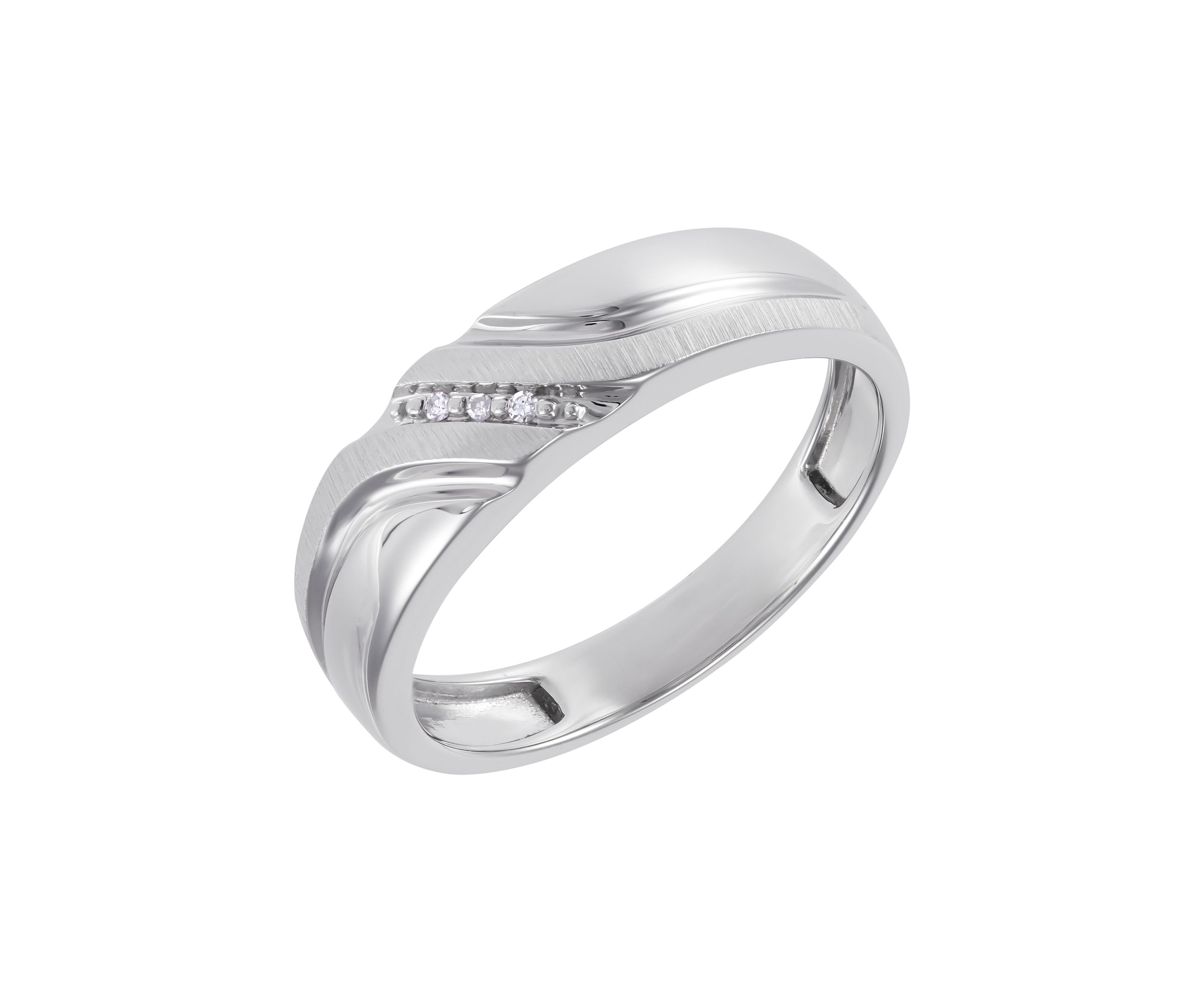 1/8 ct. t.w. Diamond Gents Ring in 10K White Gold