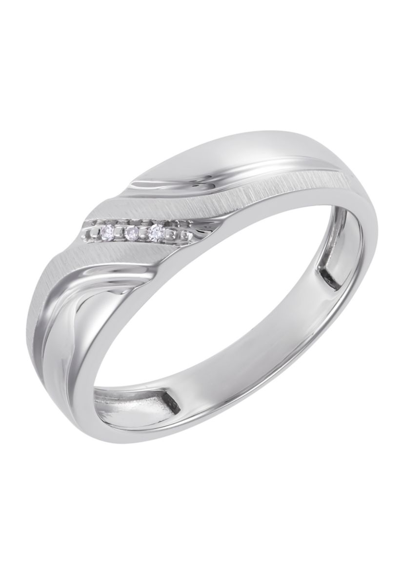 1/8 ct. t.w. Diamond Gents Ring in 10K White Gold