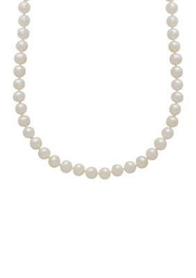 Belk & Co 14K Yellow Gold and Freshwater Cultured Pearl Strand Necklace, 16 in